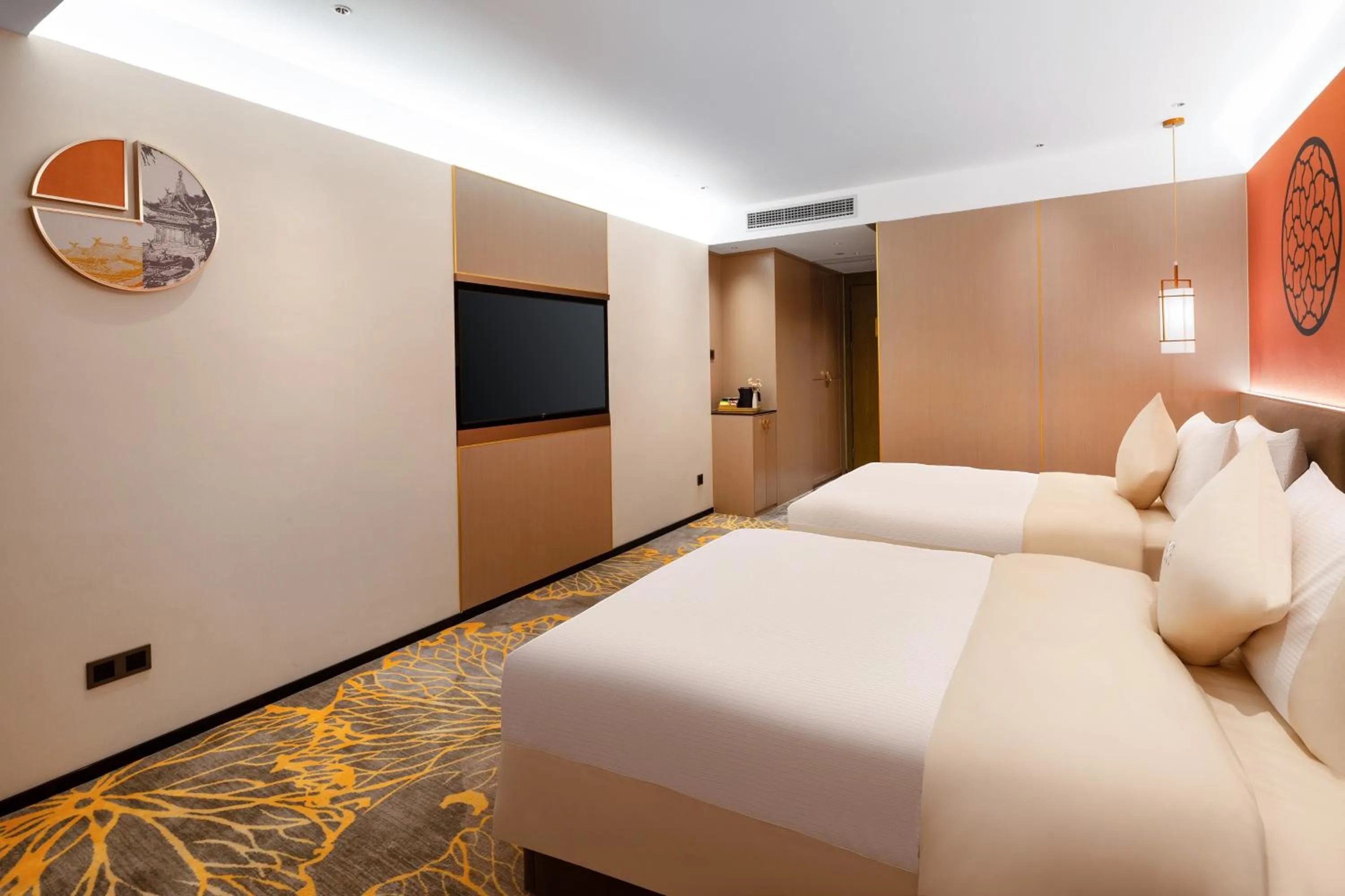 Bed in Guangzhou Wogo Yuanbao Hotel-Zhujiang New Town