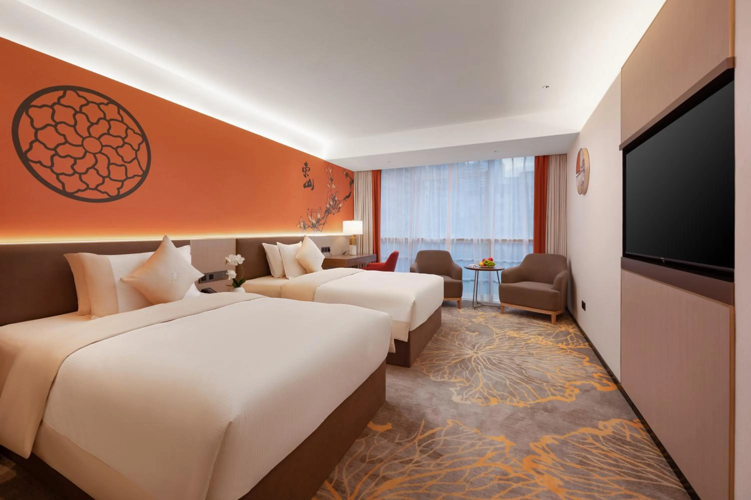 Bed in Guangzhou Wogo Yuanbao Hotel-Zhujiang New Town