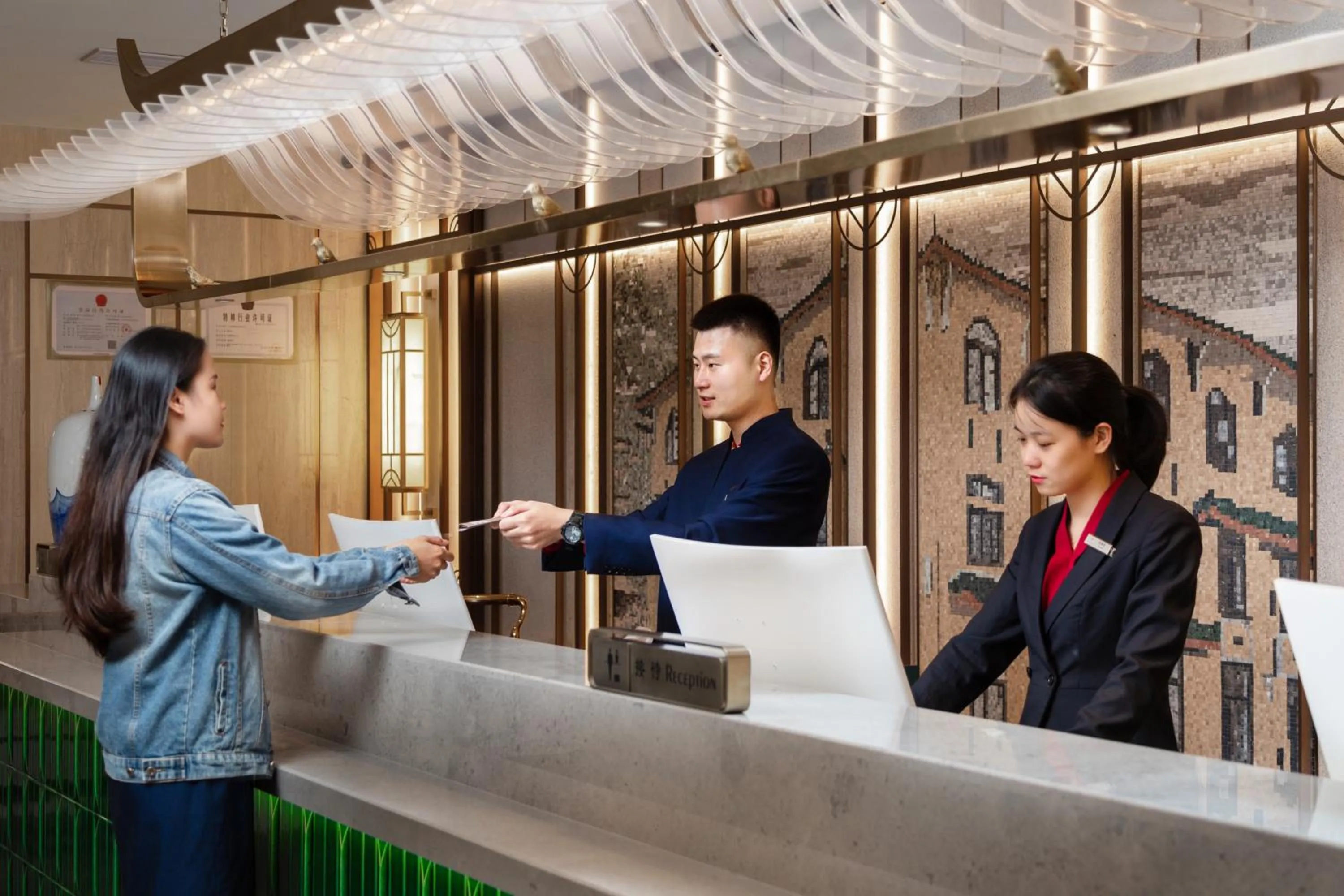 Lobby or reception in Guangzhou Wogo Yuanbao Hotel-Zhujiang New Town
