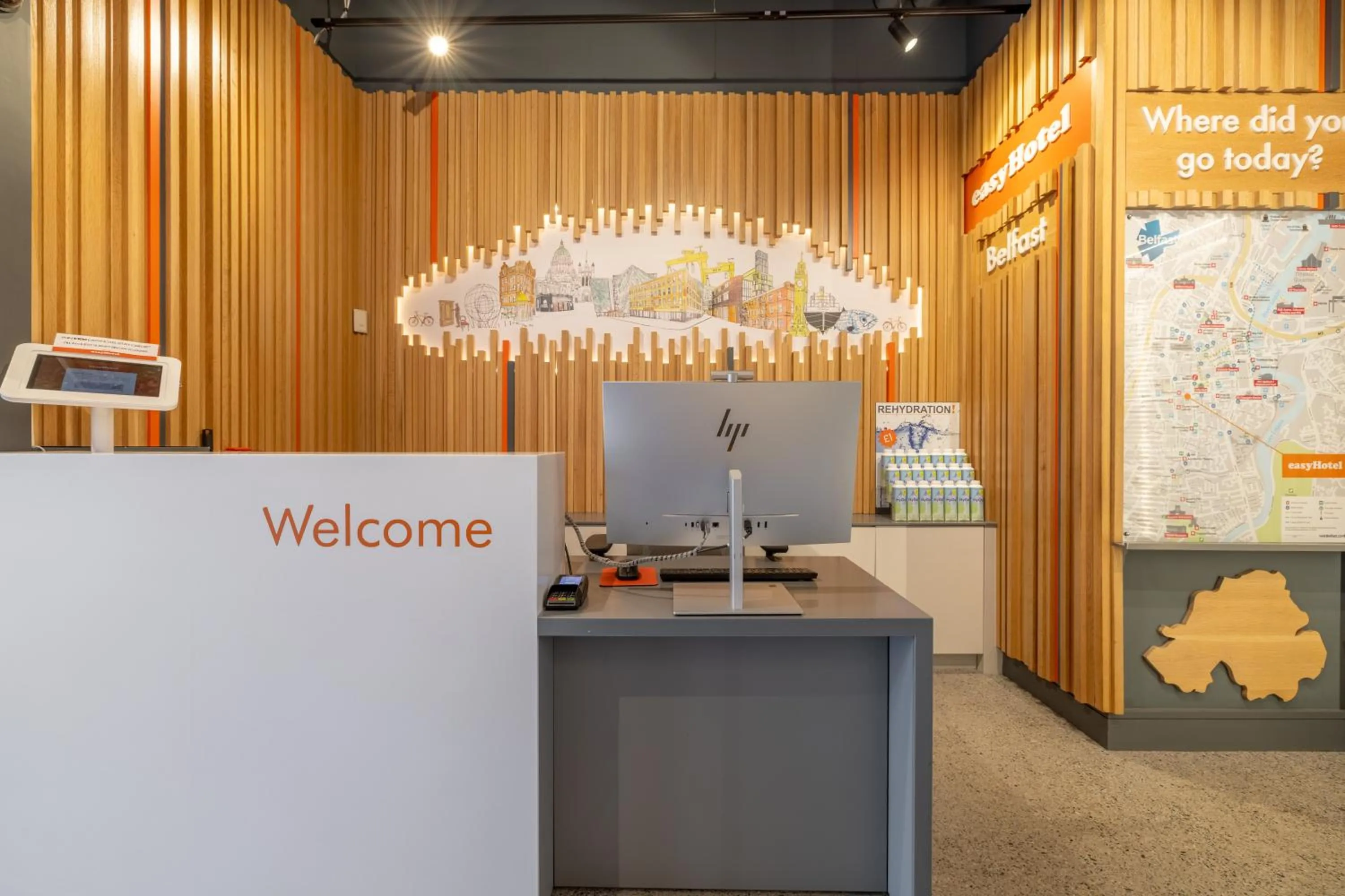 Lobby or reception in easyHotel Belfast