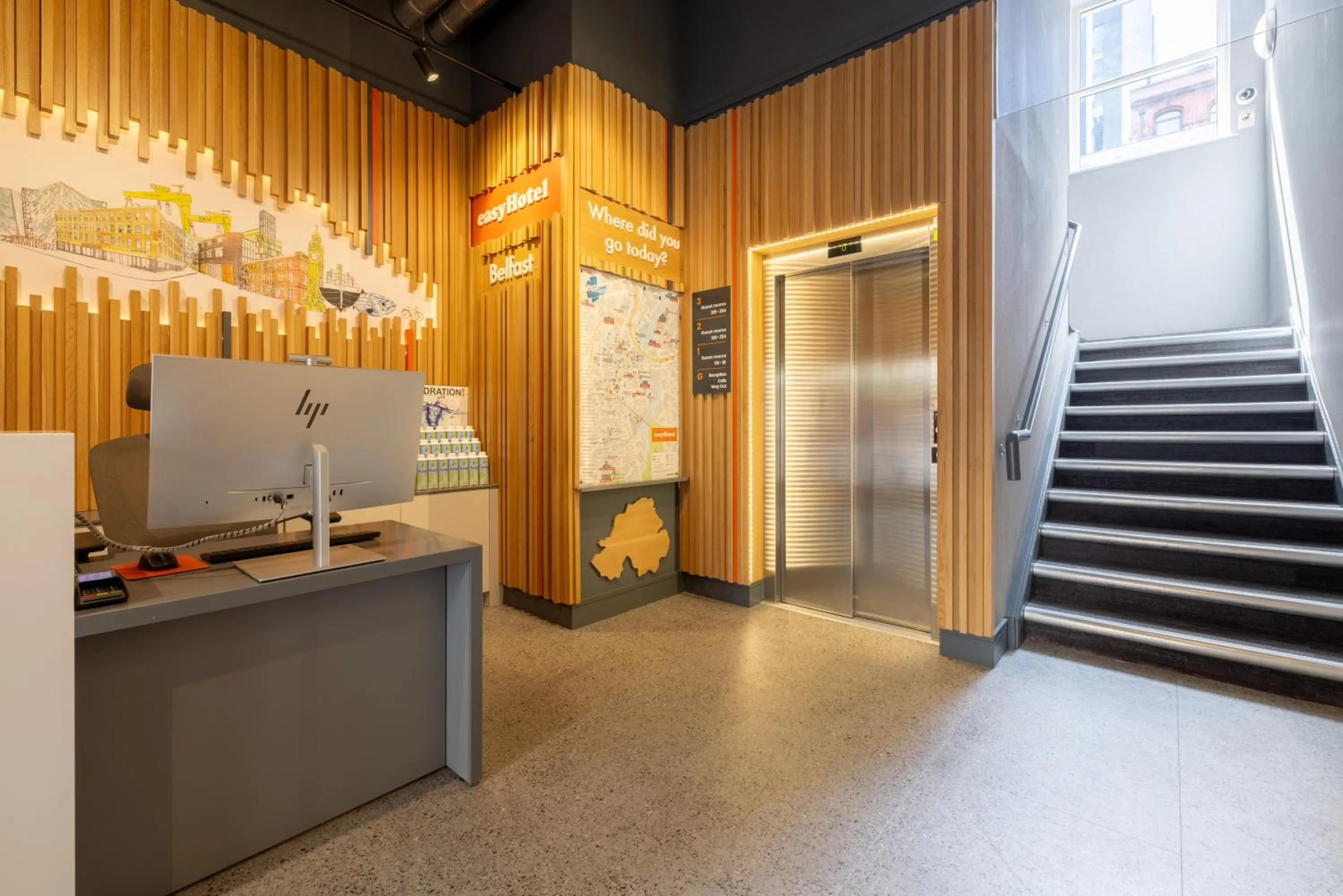 Lobby or reception in easyHotel Belfast