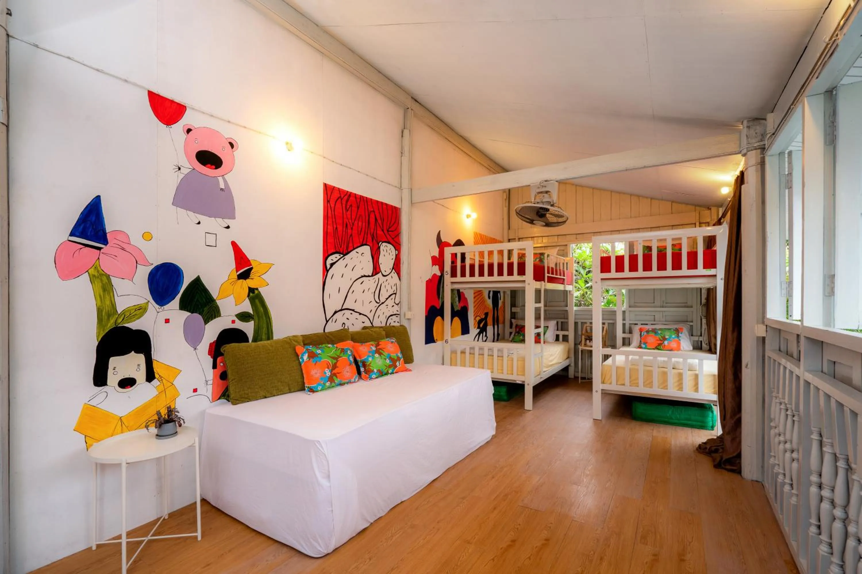 Bed in Secret garden pool villa