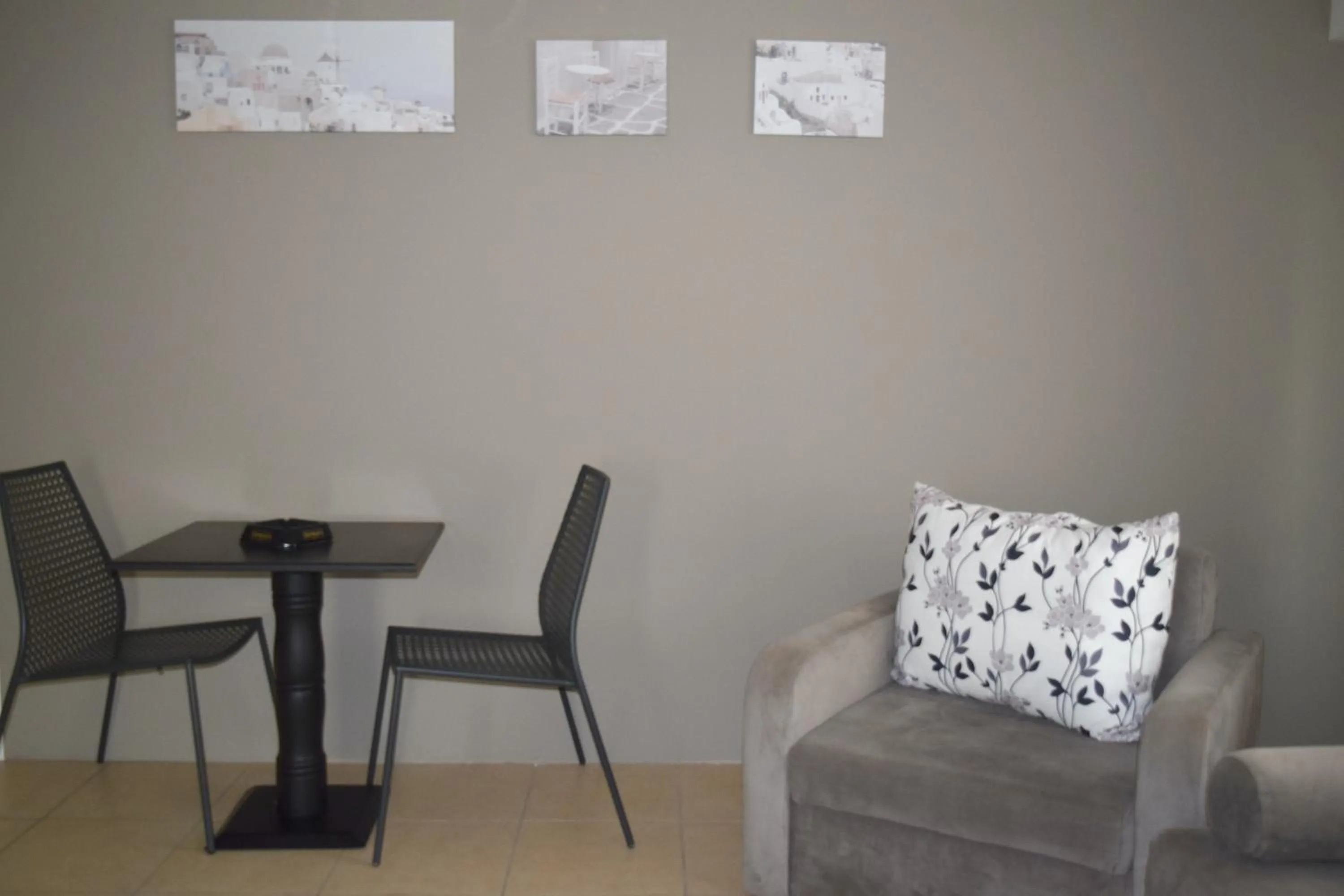 Seating area in Athenian Central Apartments