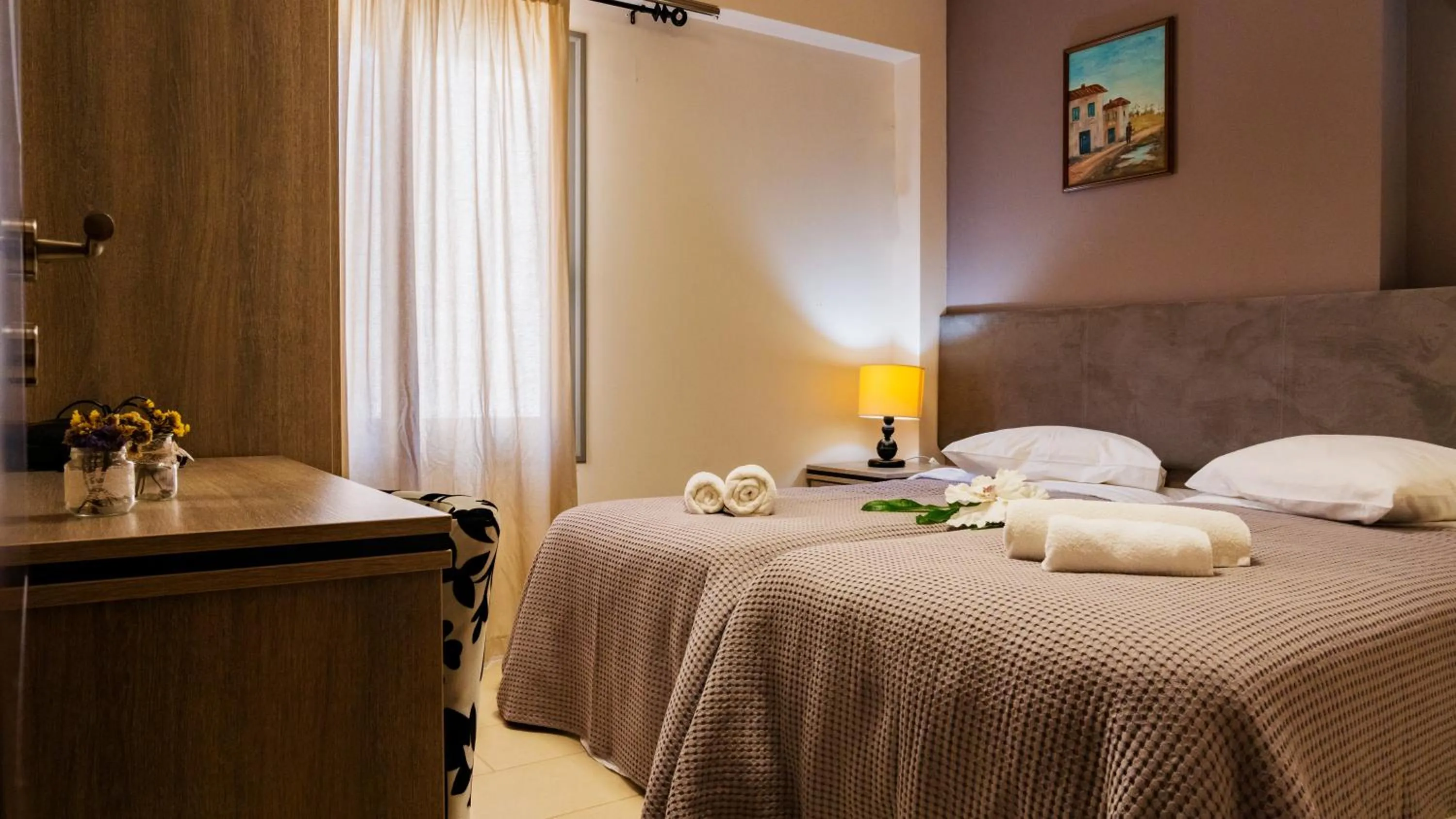 Bedroom in Athenian Central Apartments