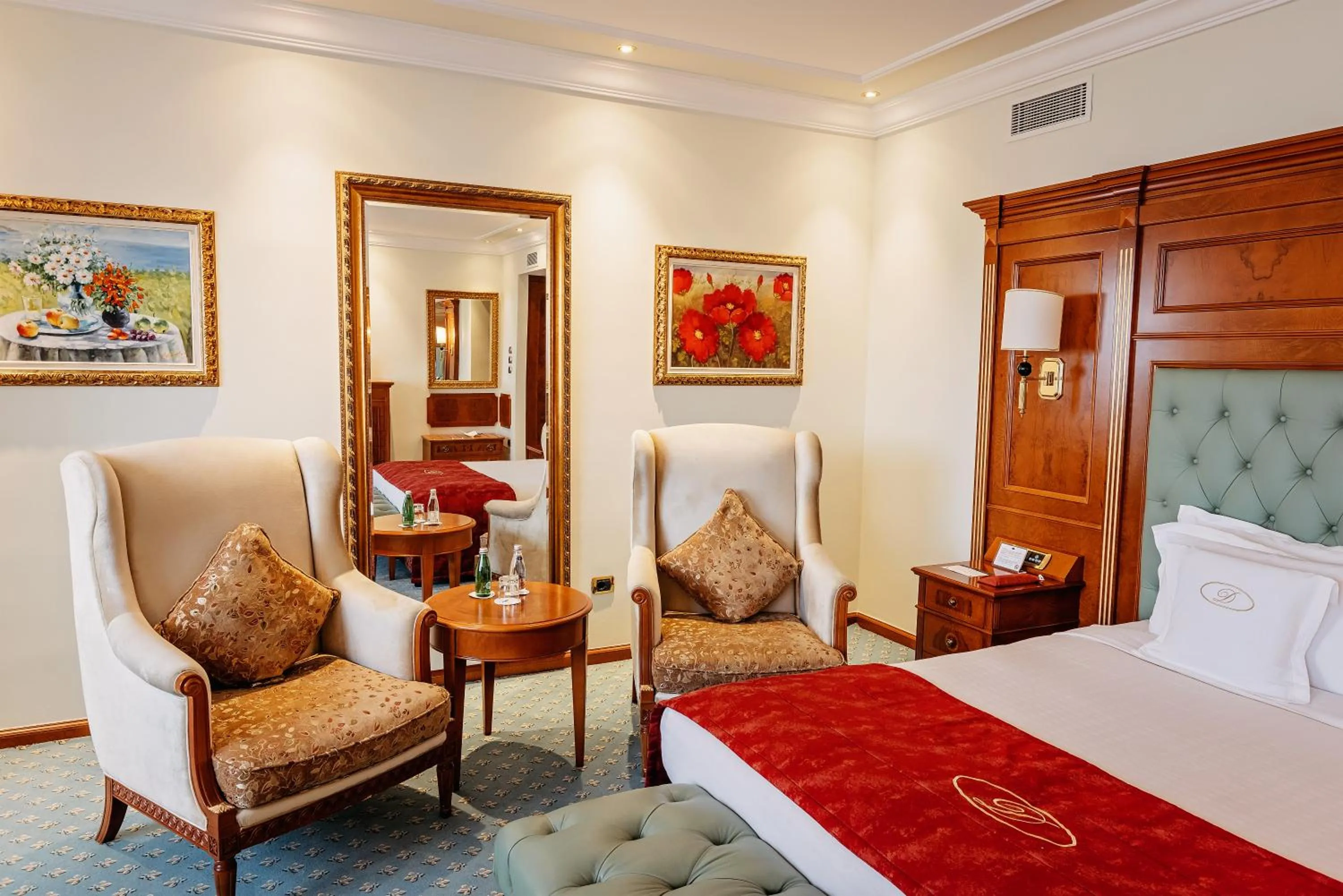 Bed in Swiss Diamond Hotel Prishtina