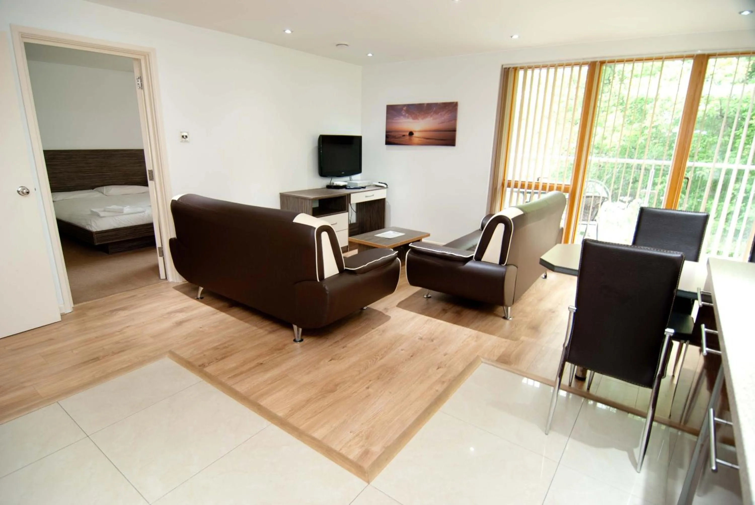 Seating area in Southampton Serviced Apartments