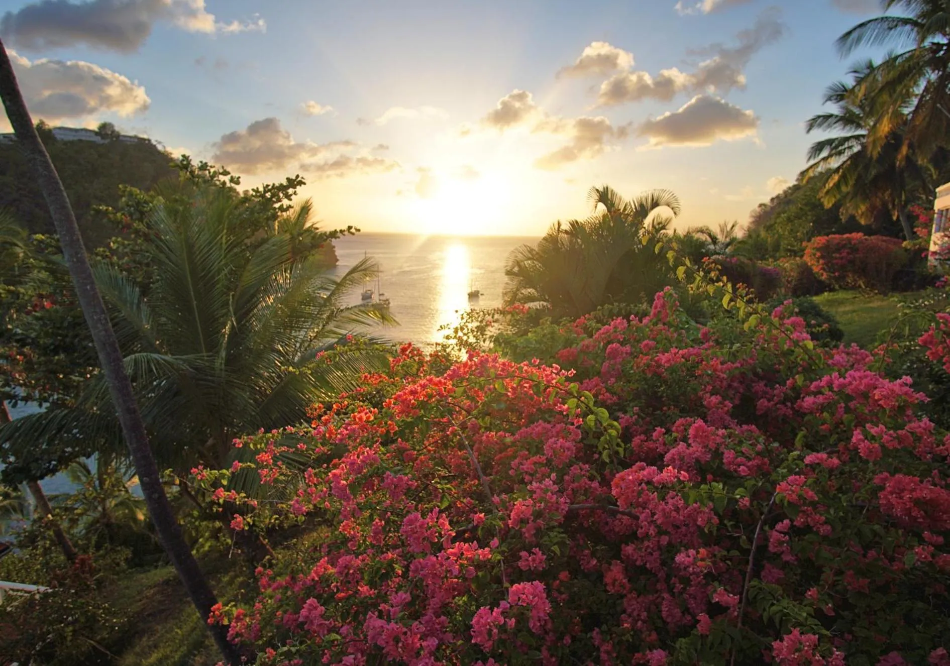 Sunset in Marigot Beach Club & Dive Resort