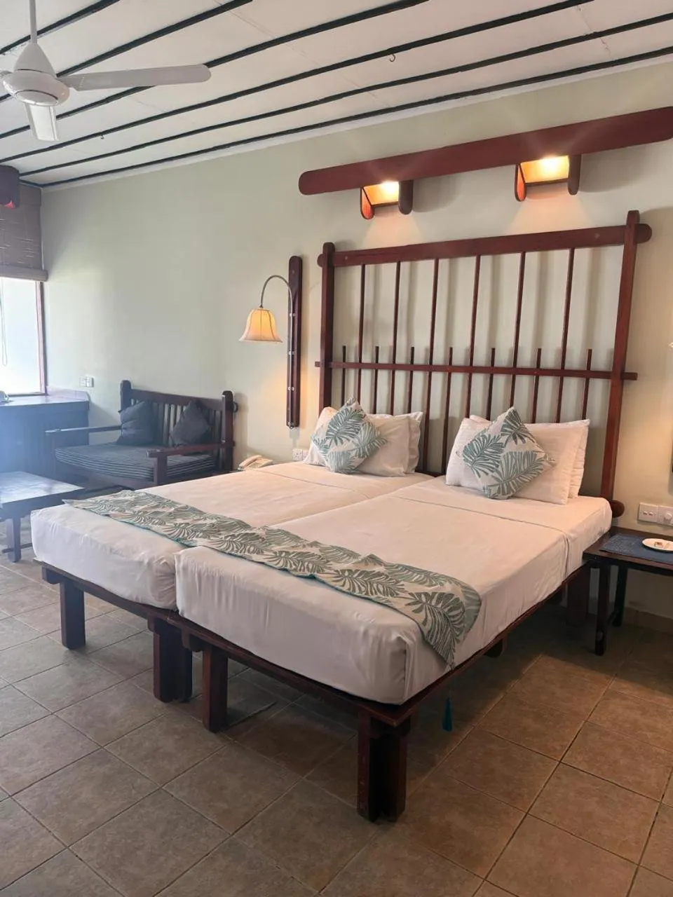 Bed in Koggala Beach Hotel