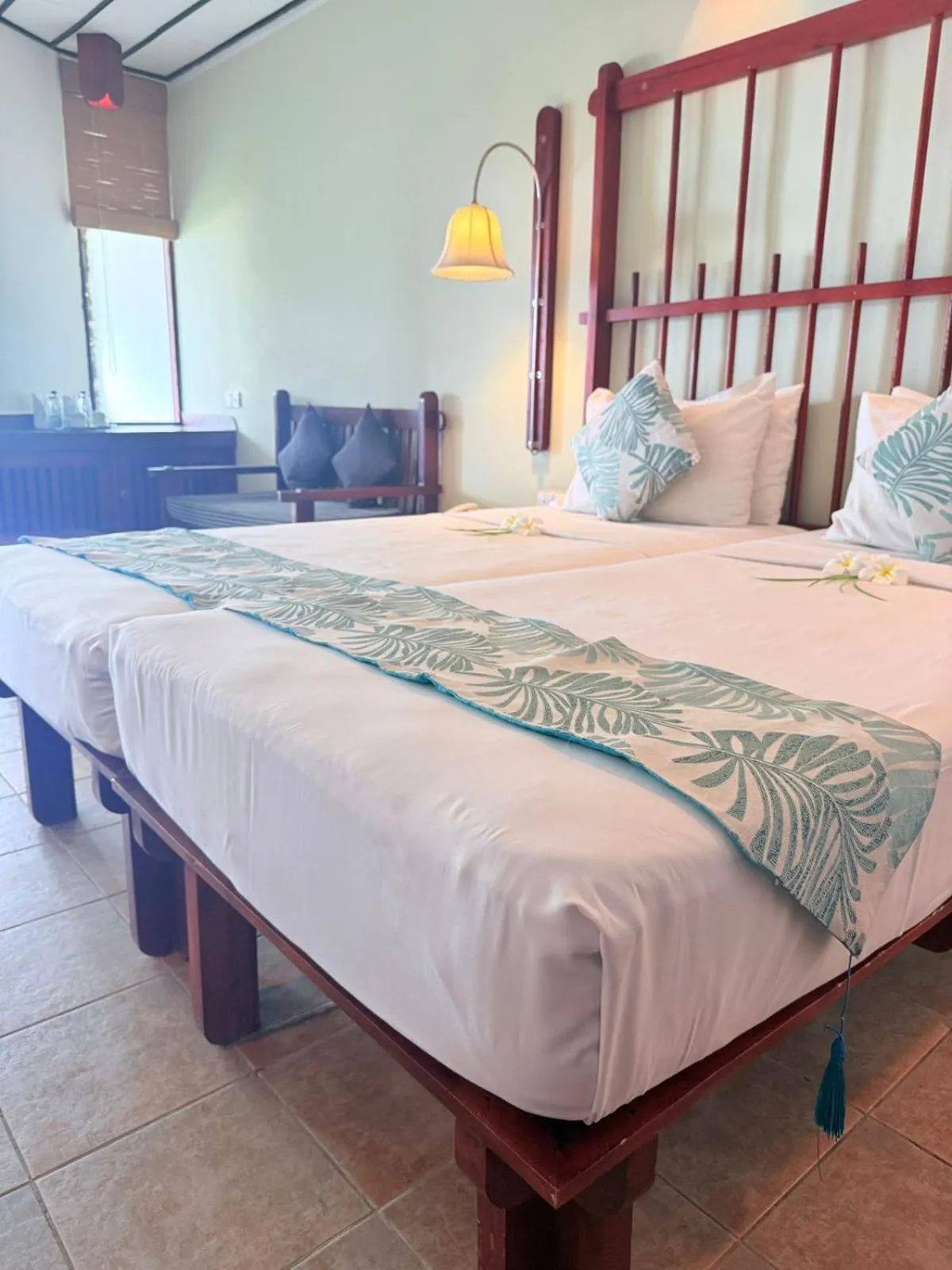 Bed in Koggala Beach Hotel