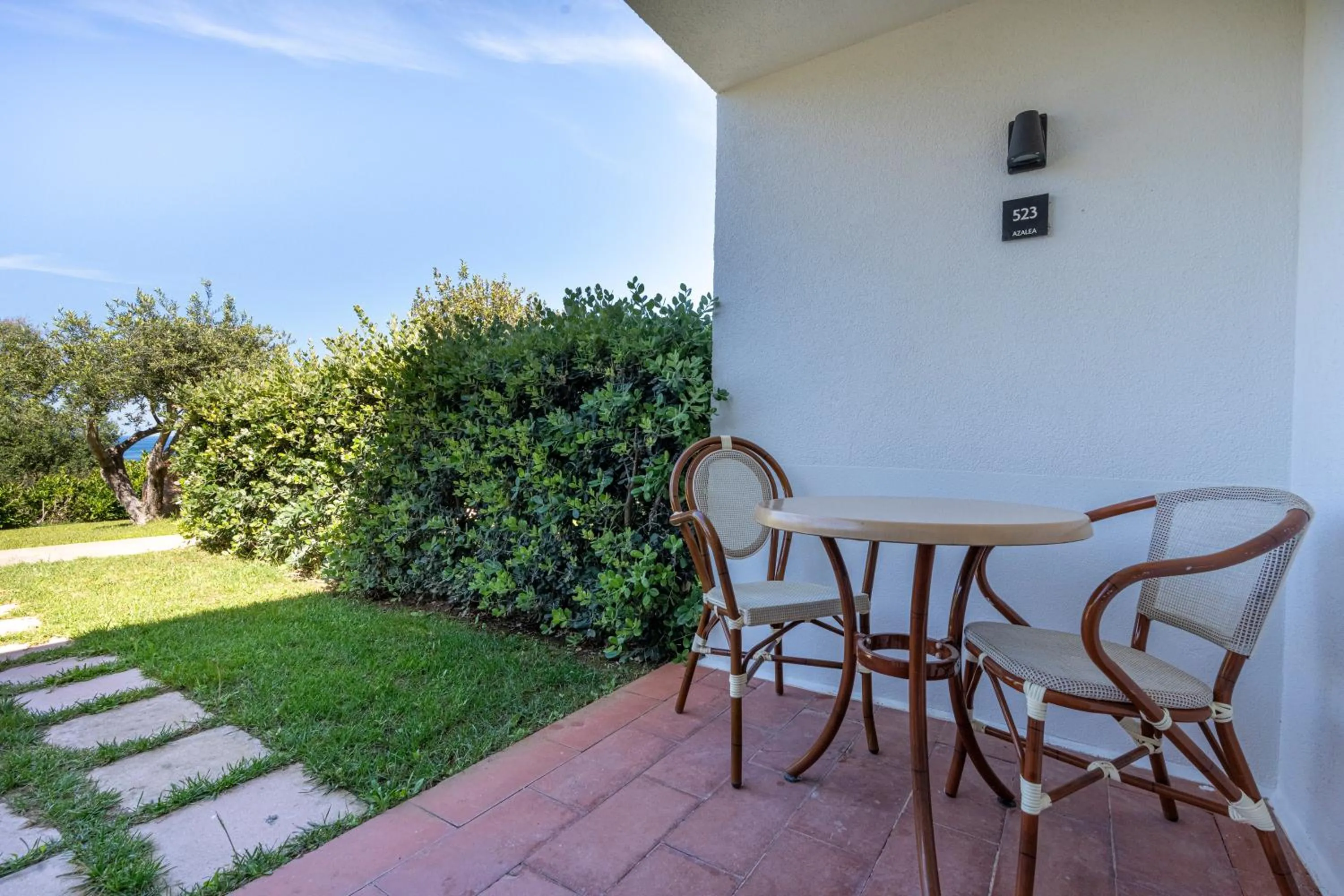 Garden view in Mangia's Pollina Resort