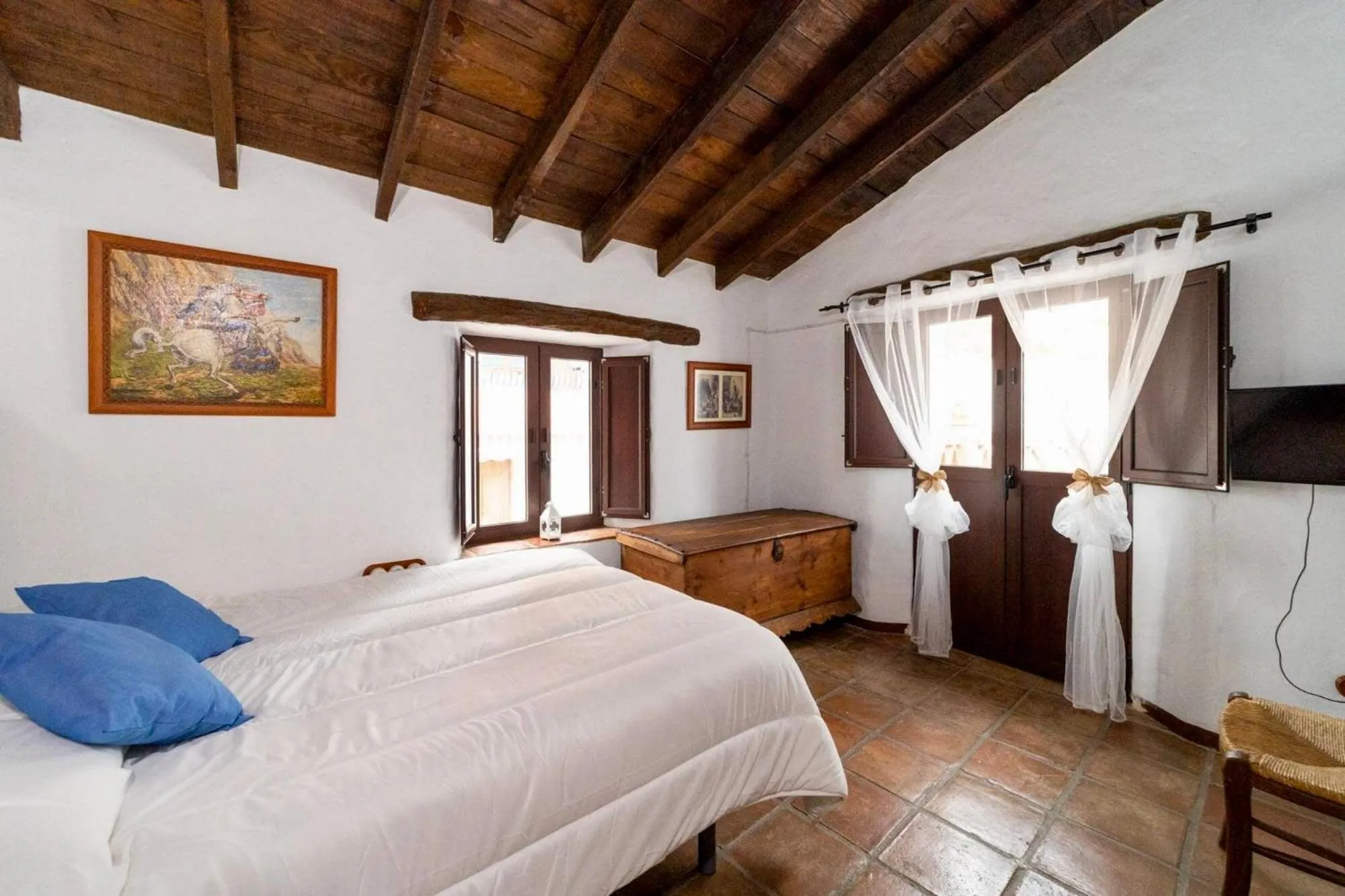 Bed in Hotel Posada del Bandolero