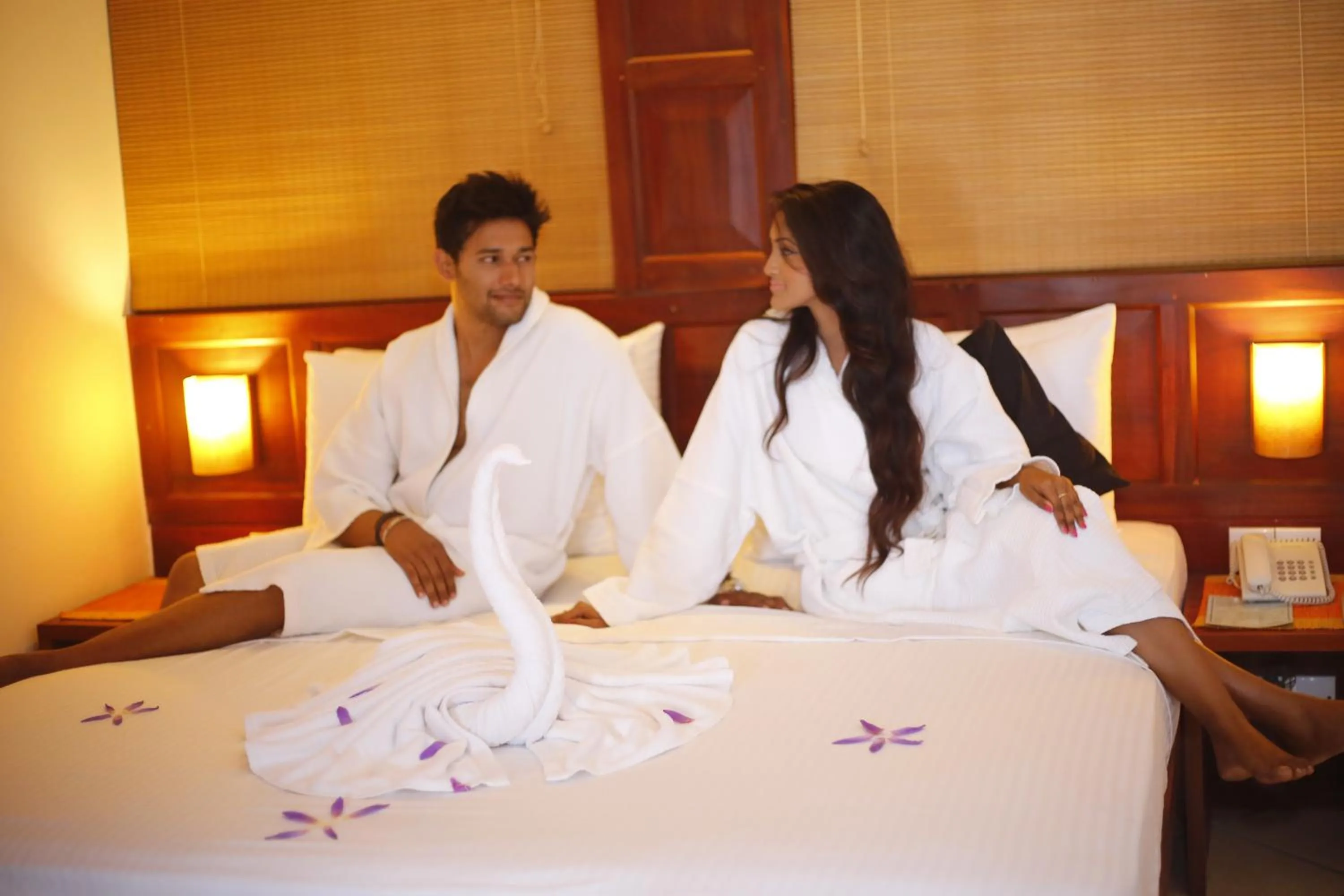 Bed in The Long Beach Resort & Spa