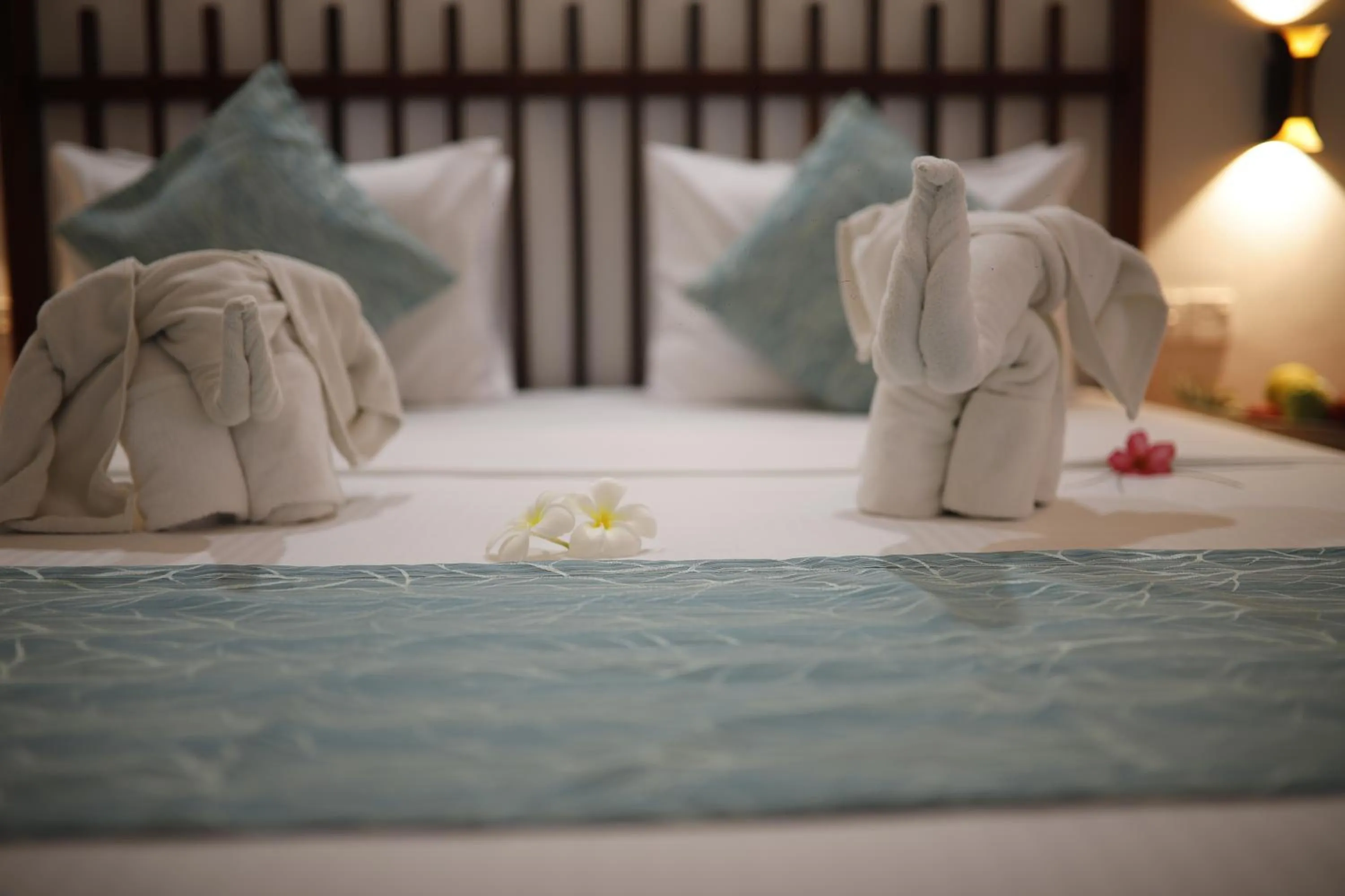 Bed in The Long Beach Resort & Spa