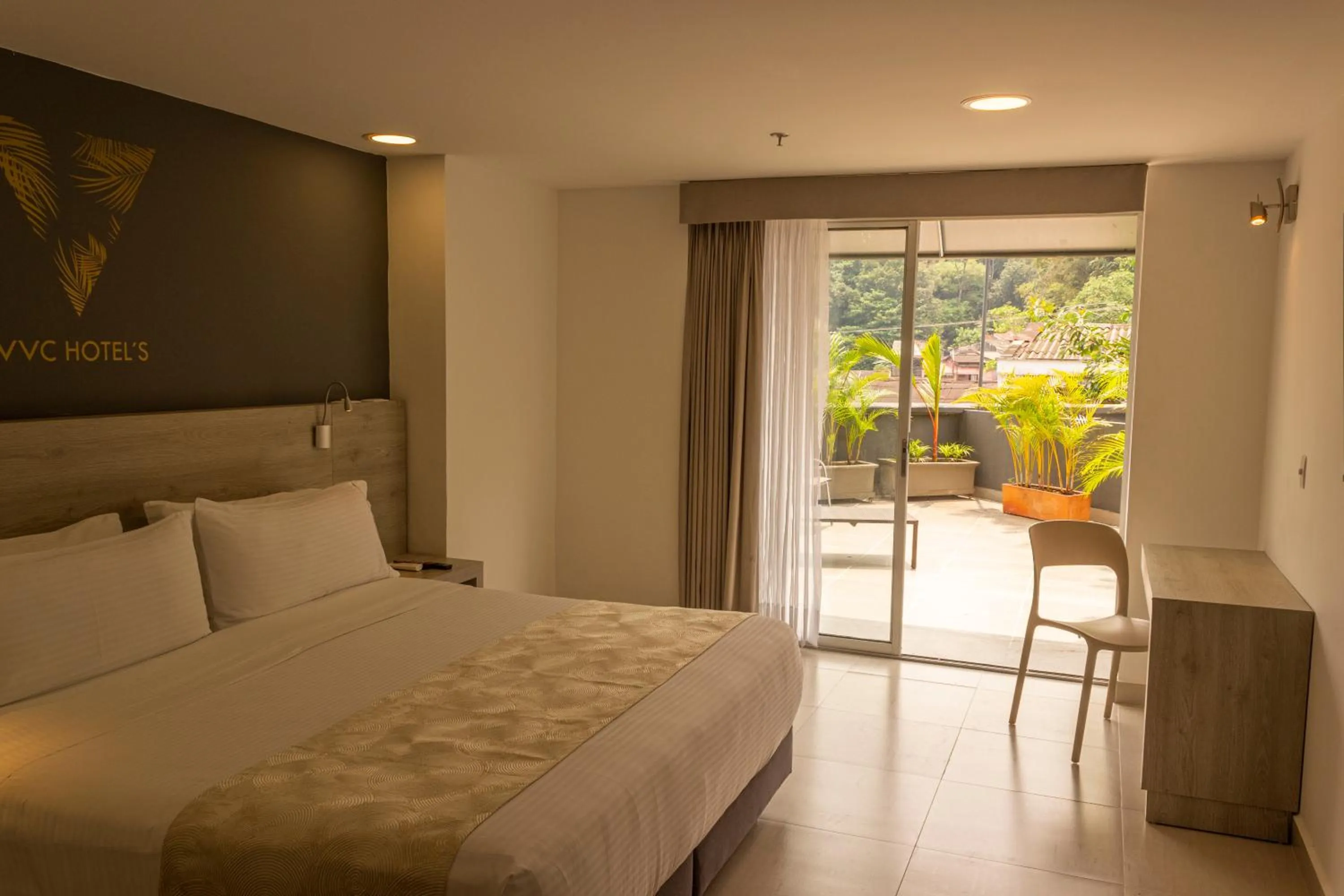 Balcony/Terrace, Bed in VVC Hotel's