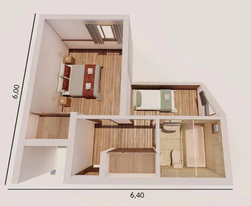 Floor plan in Tunqueley Hotel