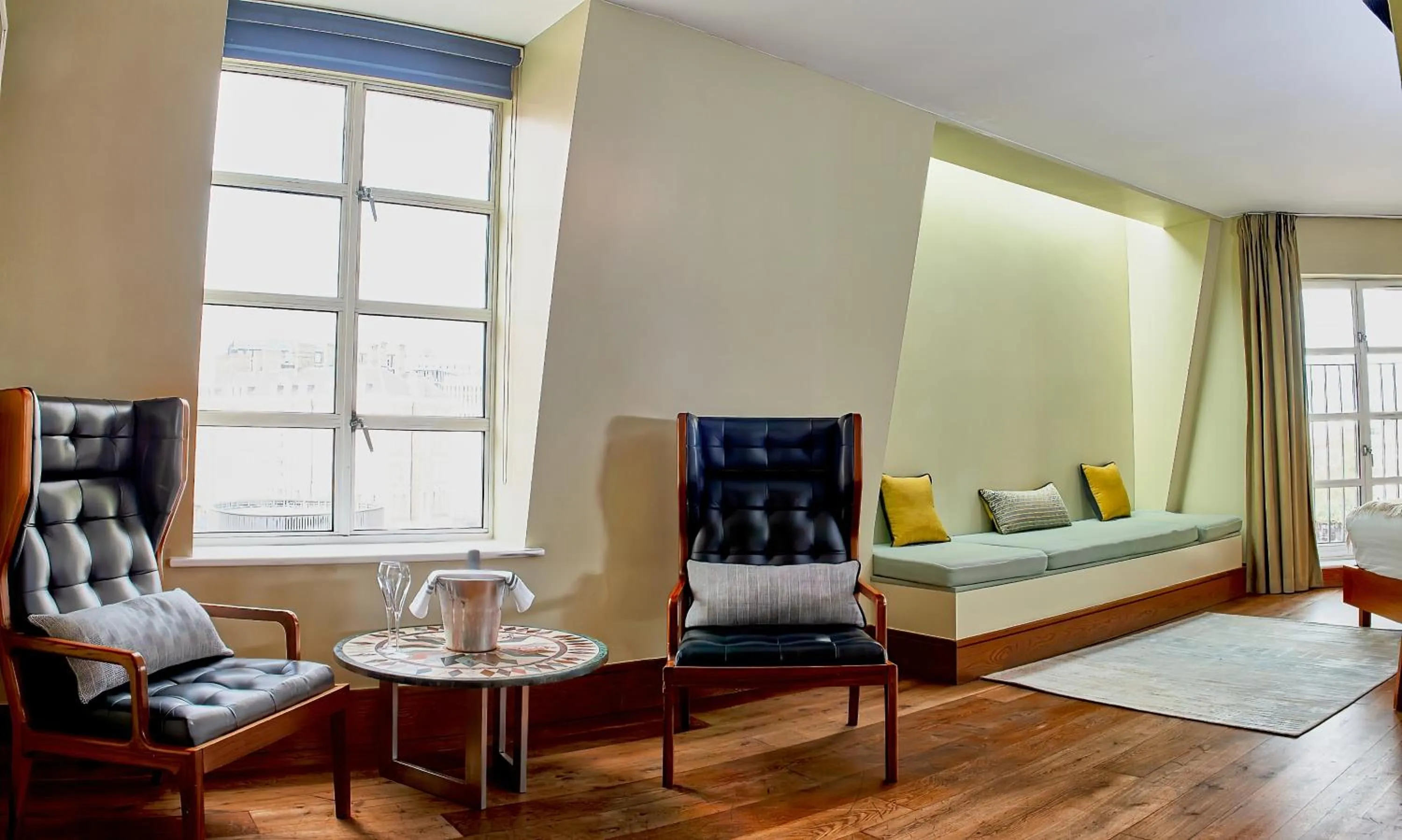 Seating area, Bed in The Megaro Hotel - Kings Cross St Pancras, London