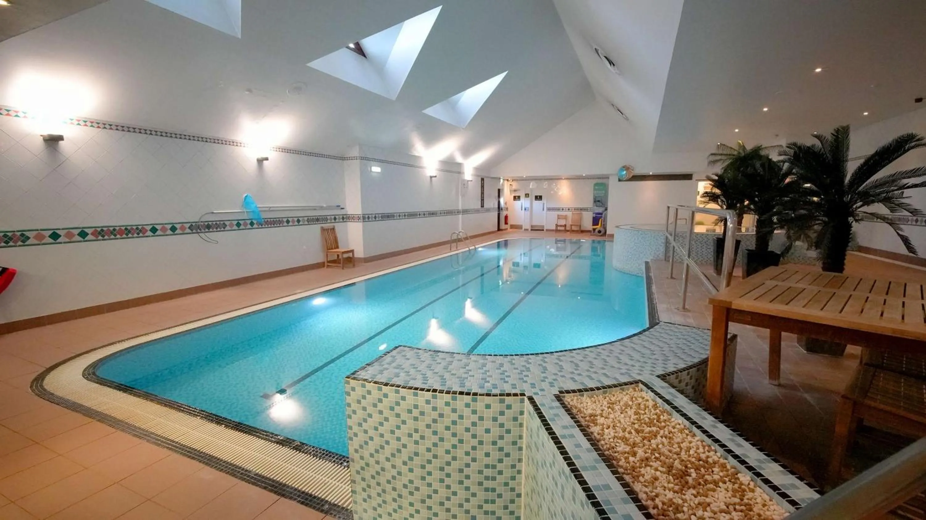 Pool view in Hilton East Midlands Airport