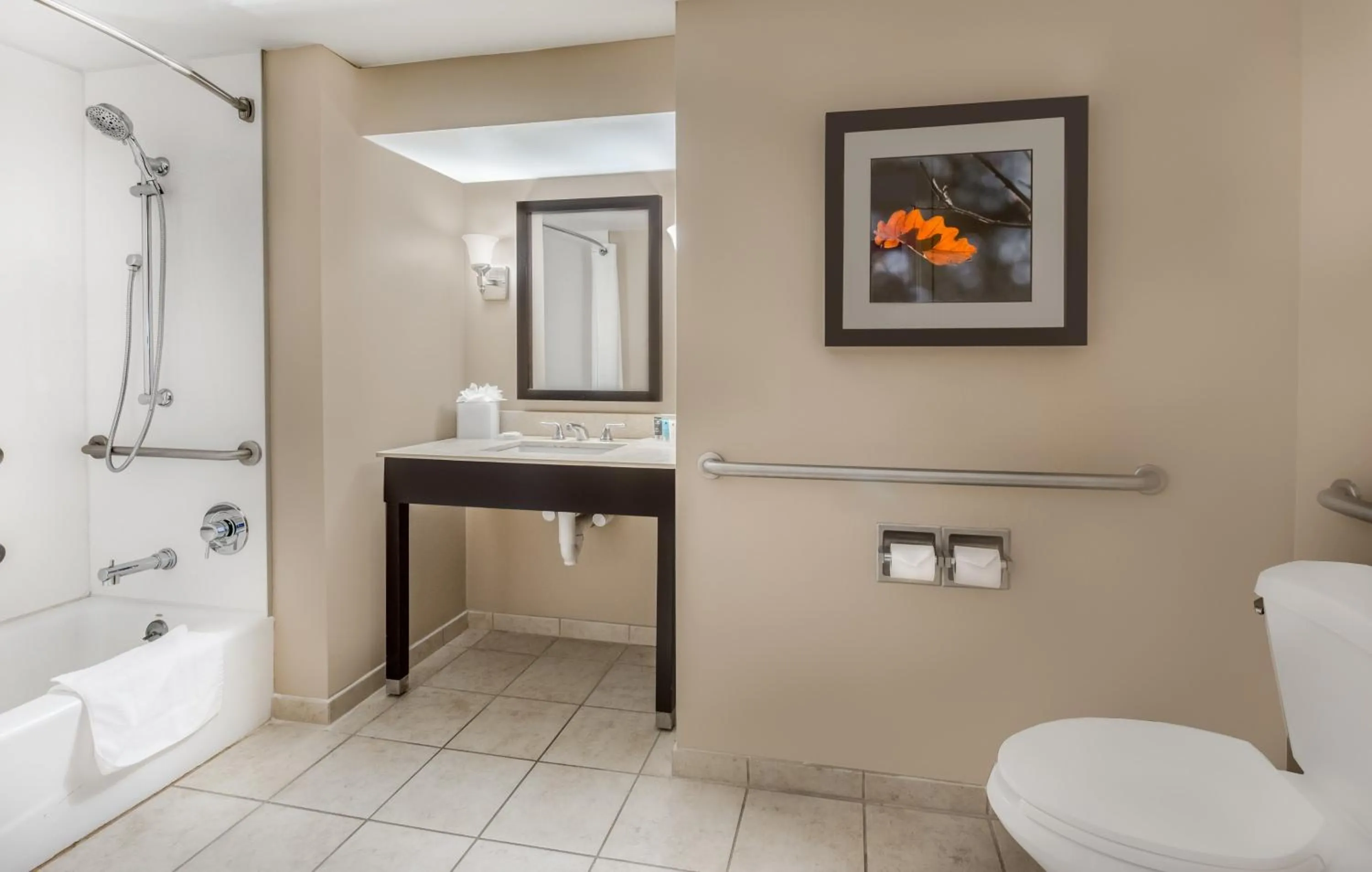 Bathroom in Crowne Plaza Cleveland at Playhouse Square by IHG