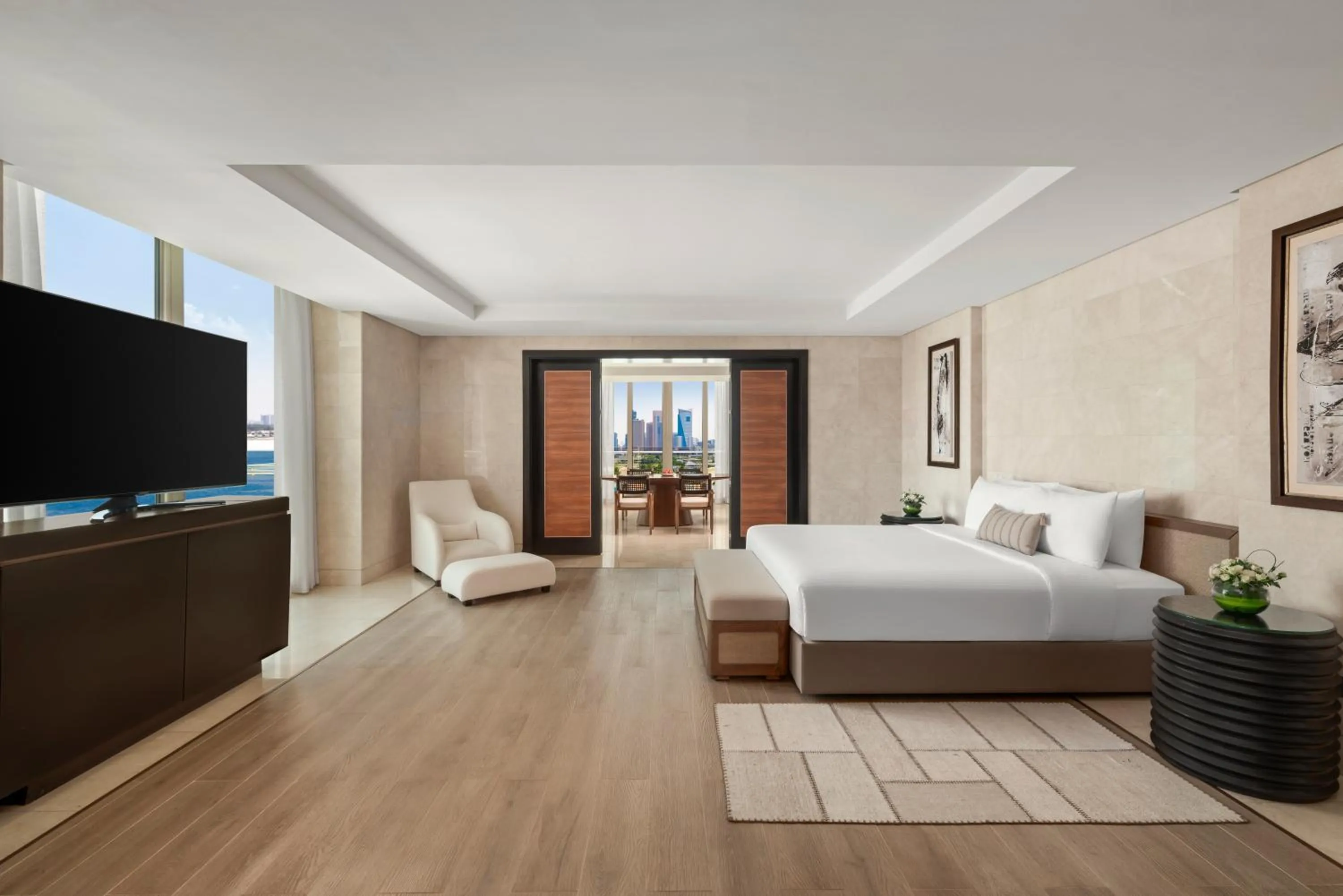 Balcony/Terrace, Bed in Rixos The Palm Hotel & Suites - Ultra All Inclusive