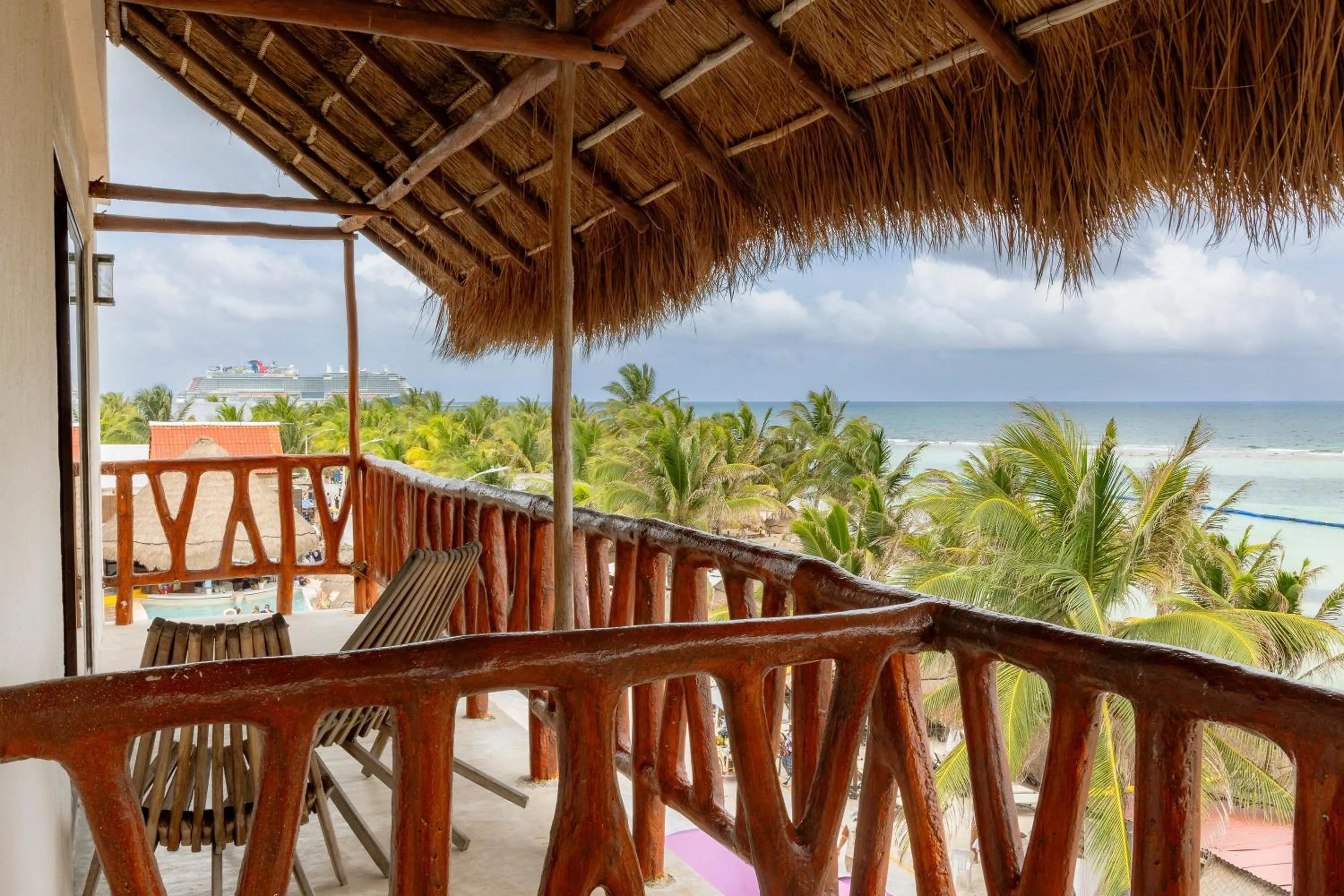 Balcony/Terrace in Quinto Sole Boutique Hotel Mahahual