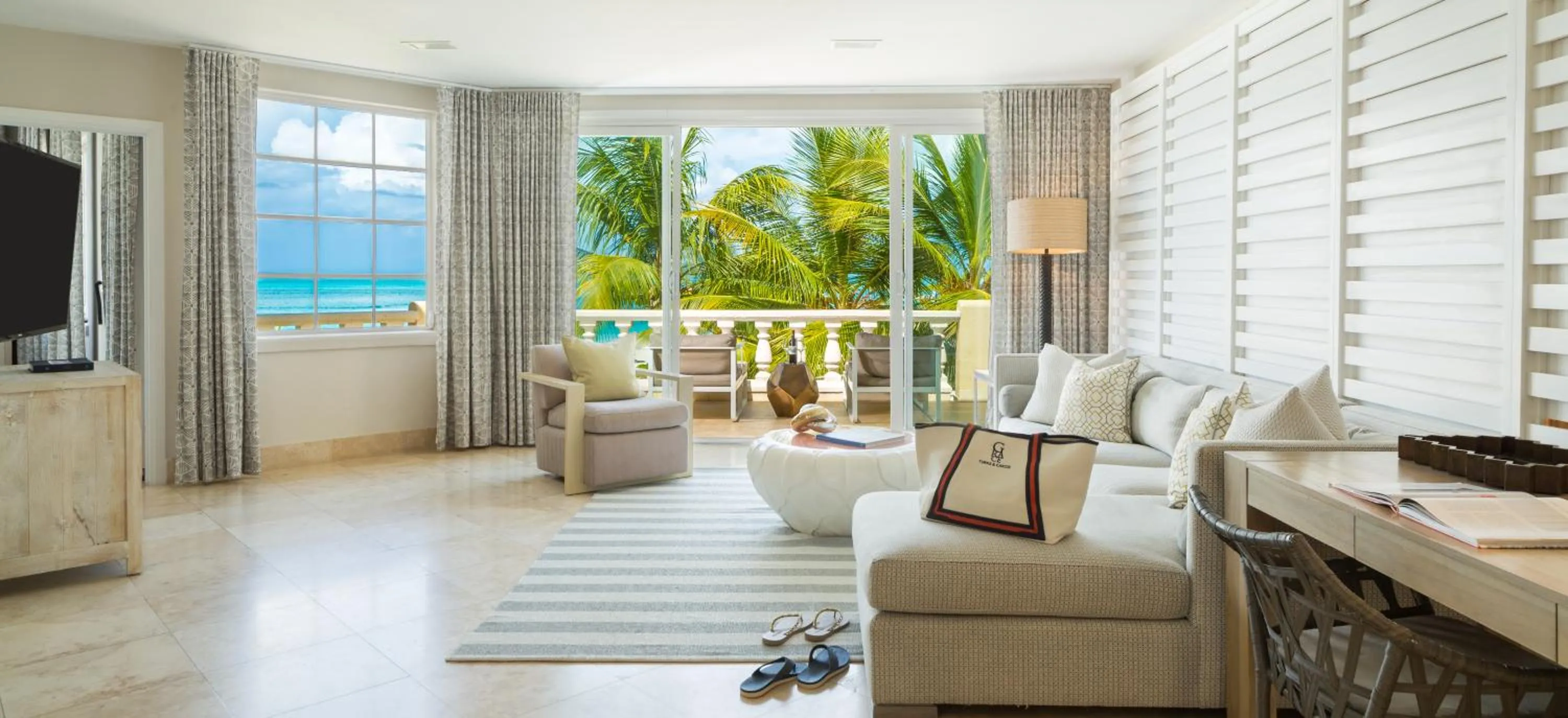 Living room in Grace Bay Club