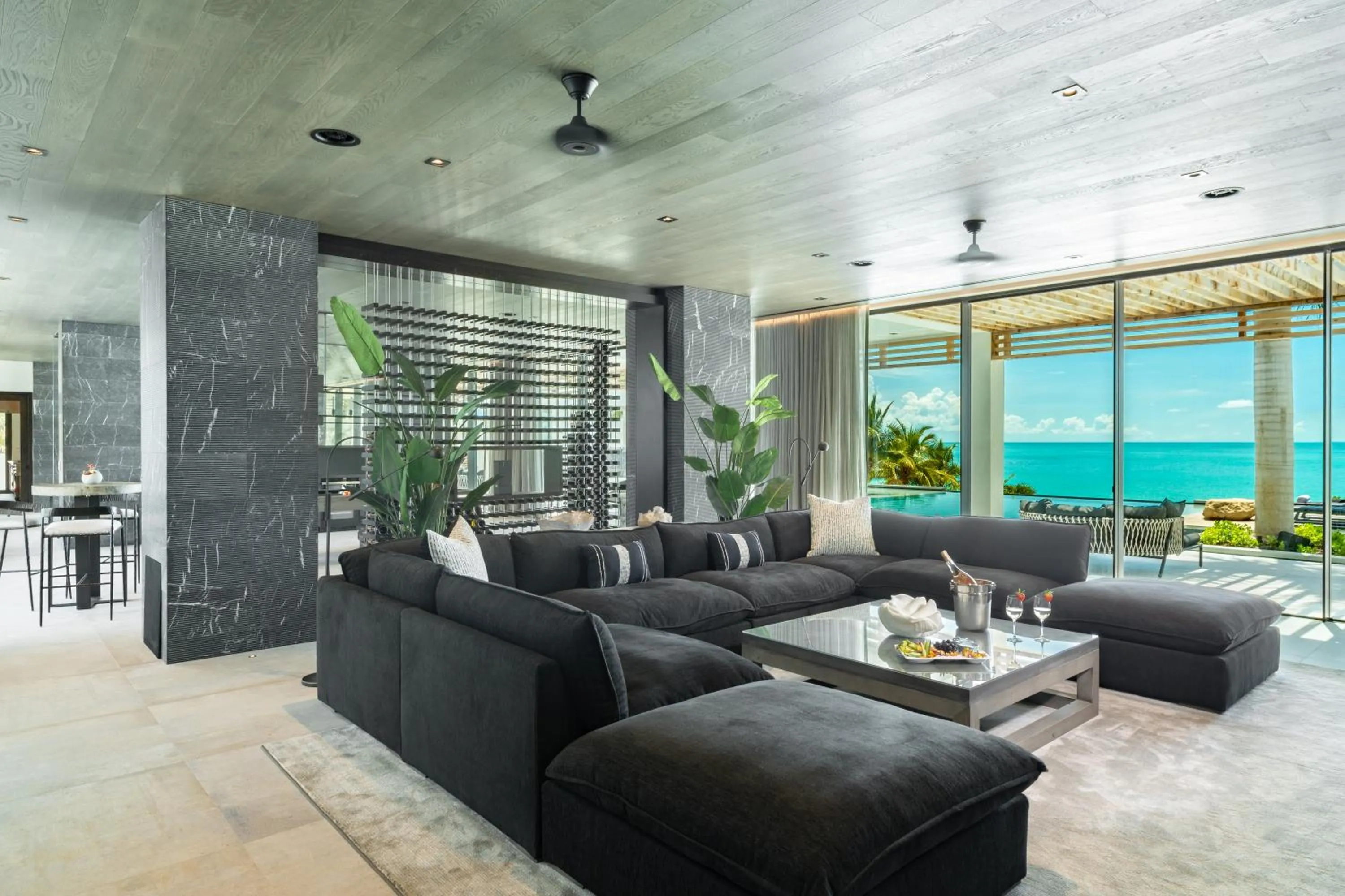 Living room in Grace Bay Club