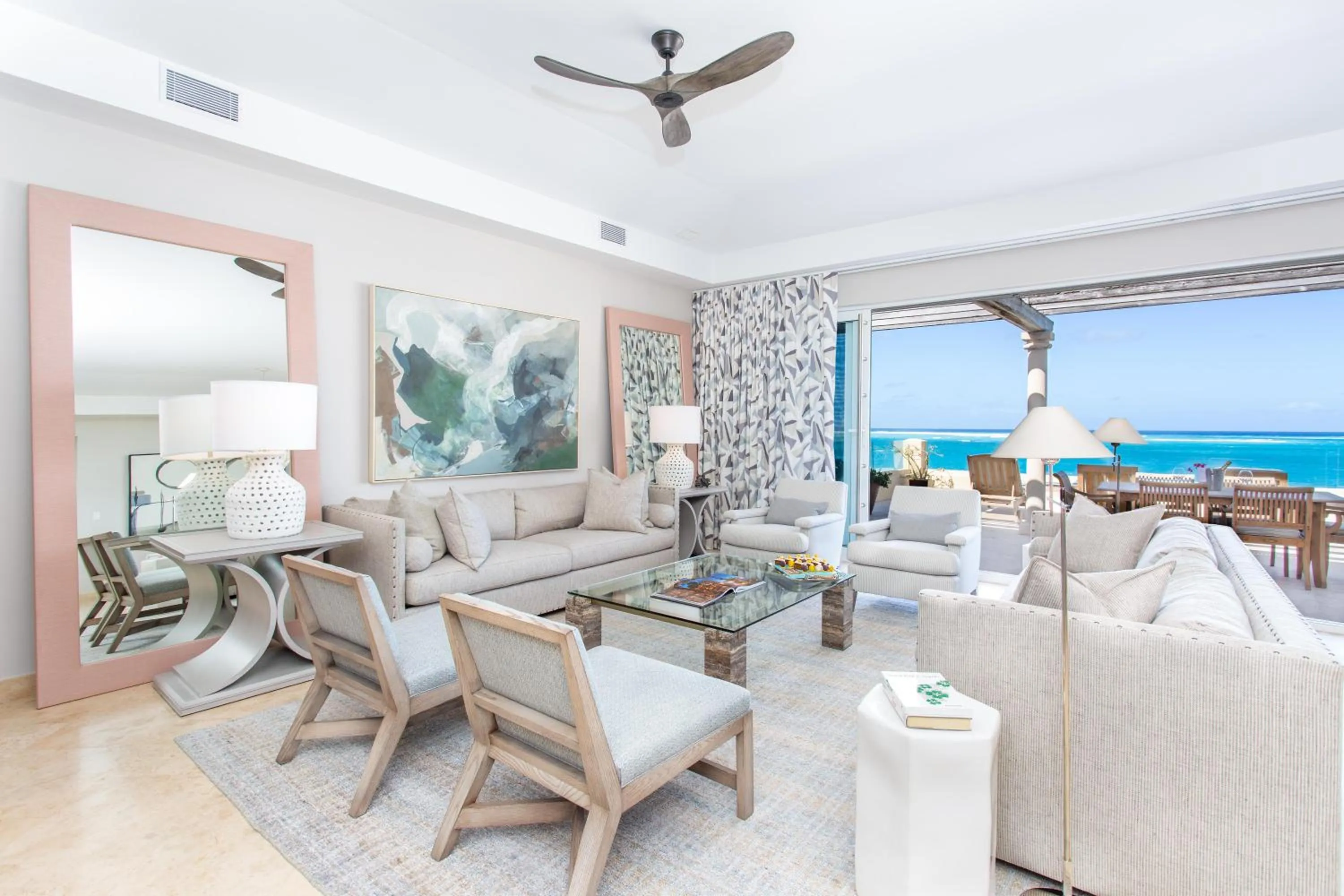Living room in Grace Bay Club