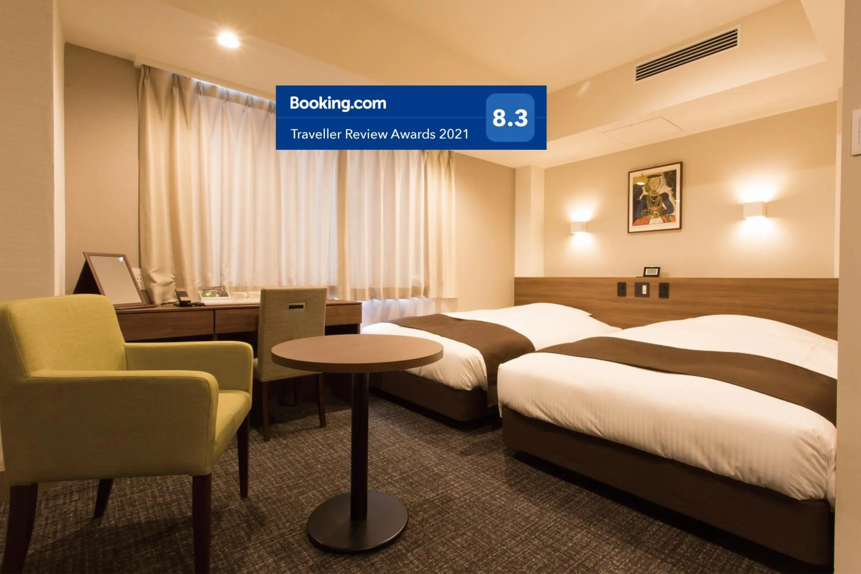 Bed in Osaka Riverside Hotel