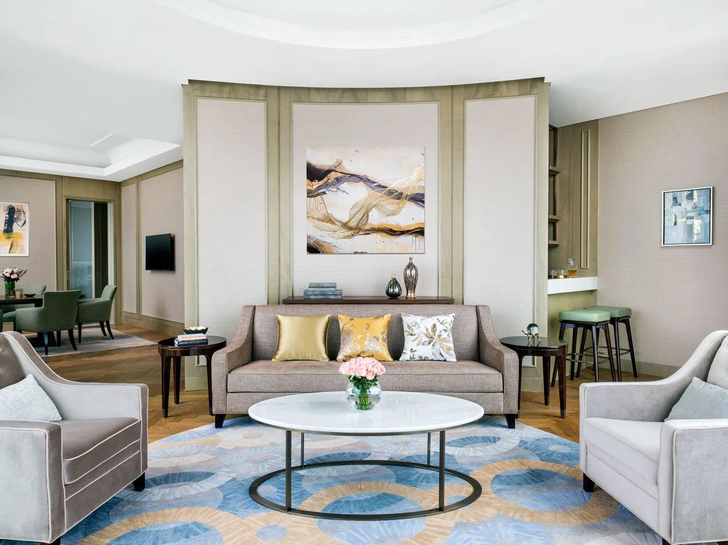 Living room in The Langham, Hefei