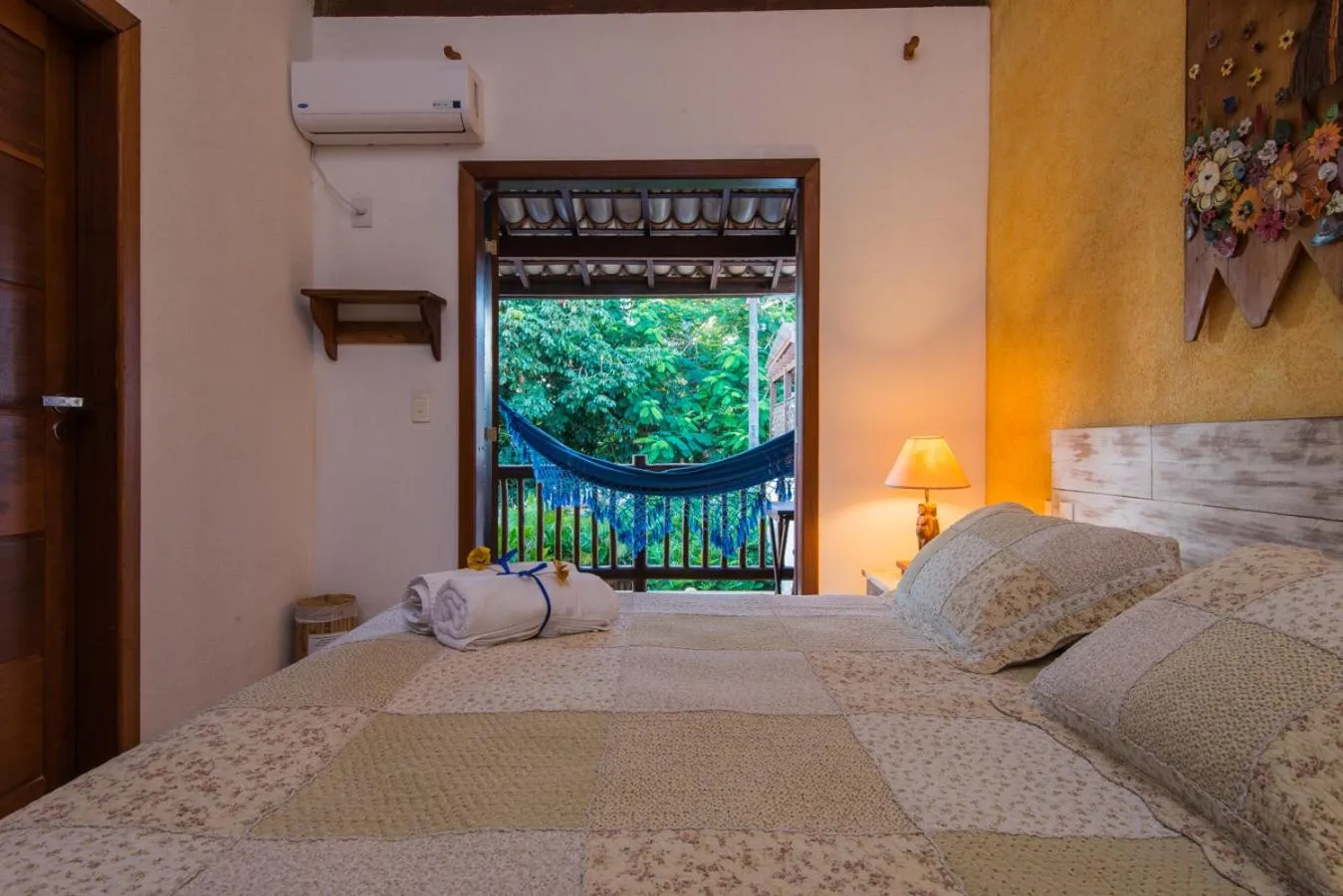 Bed in Pousada Rosa dos Ventos