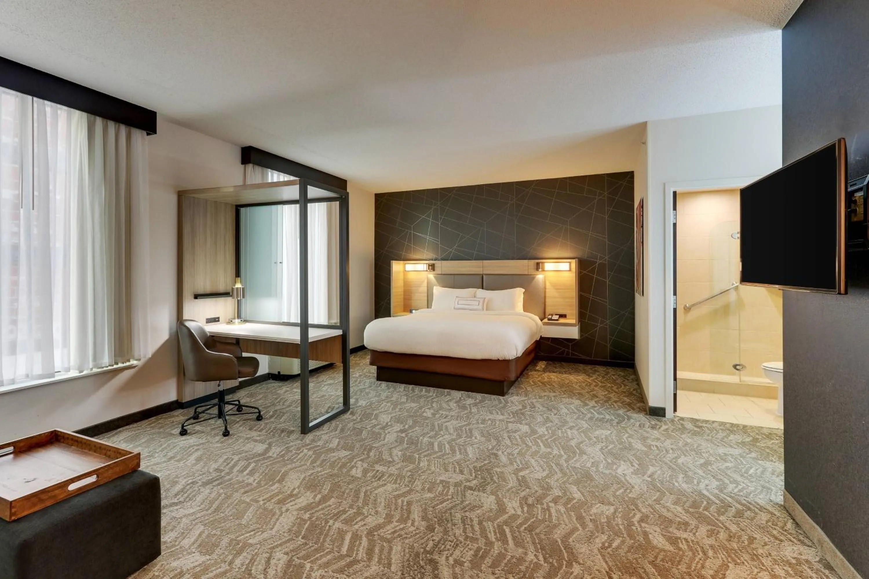 Bedroom, Bed in SpringHill Suites by Marriott Birmingham Downtown at UAB