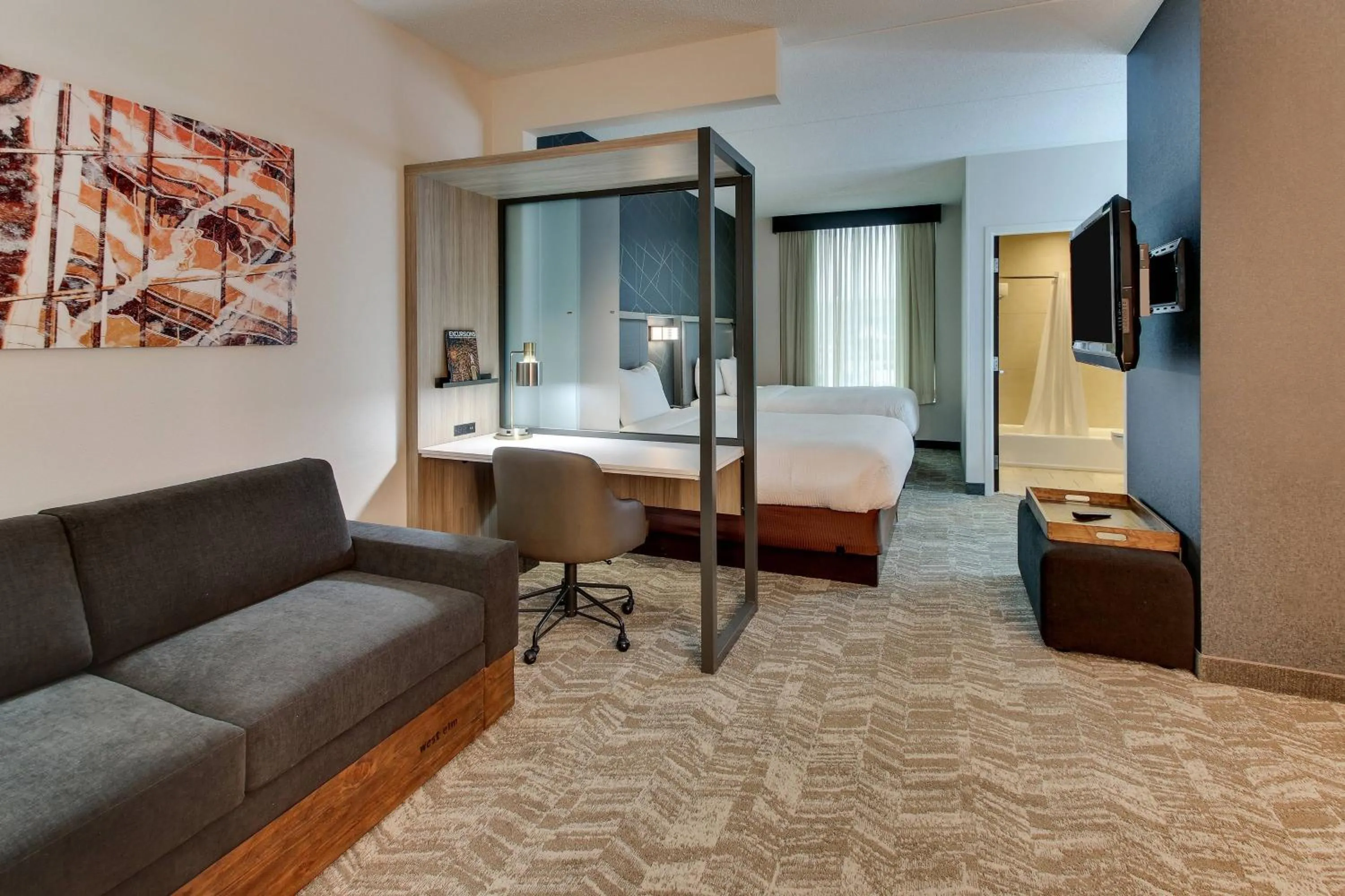 Bedroom, Bed in SpringHill Suites by Marriott Birmingham Downtown at UAB