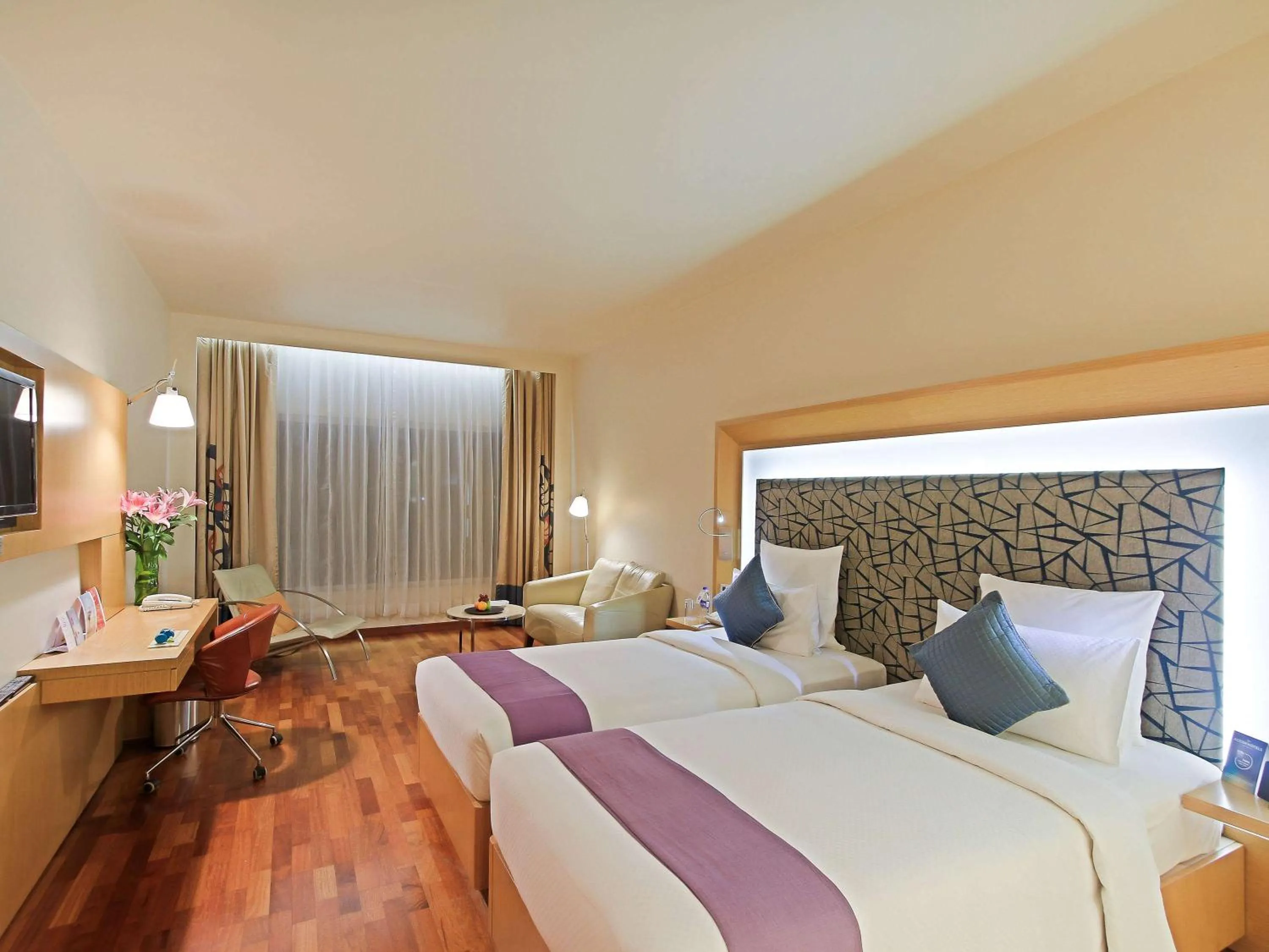 Premier Room 2 Single Beds Ocean View with Premier Lounge Access along with 2 Pieces of Laundry per room per night on non-cumulative basis. - single occupancy in Novotel Visakhapatnam Varun Beach