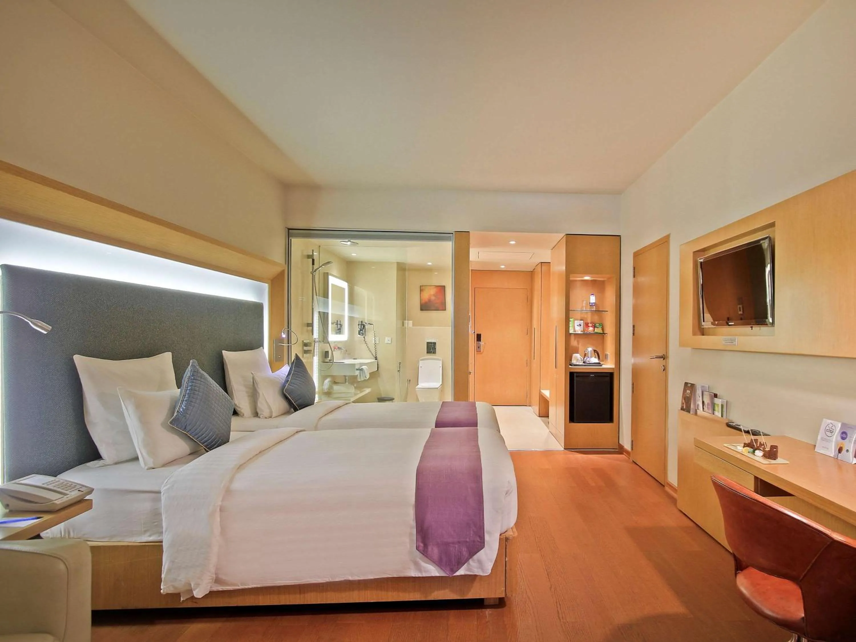 Premier Room 2 Single Beds Ocean View with Premier Lounge Access along with 2 Pieces of Laundry per room per night on non-cumulative basis. - single occupancy in Novotel Visakhapatnam Varun Beach