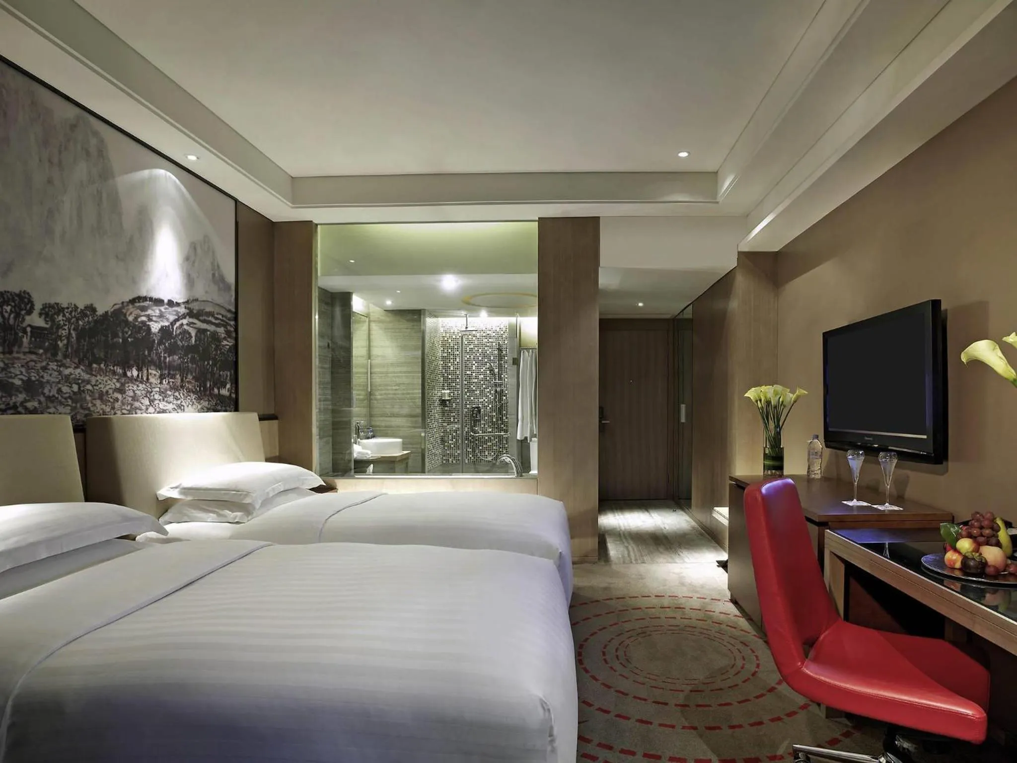 Bedroom, Bed in Pullman Xiamen Powerlong