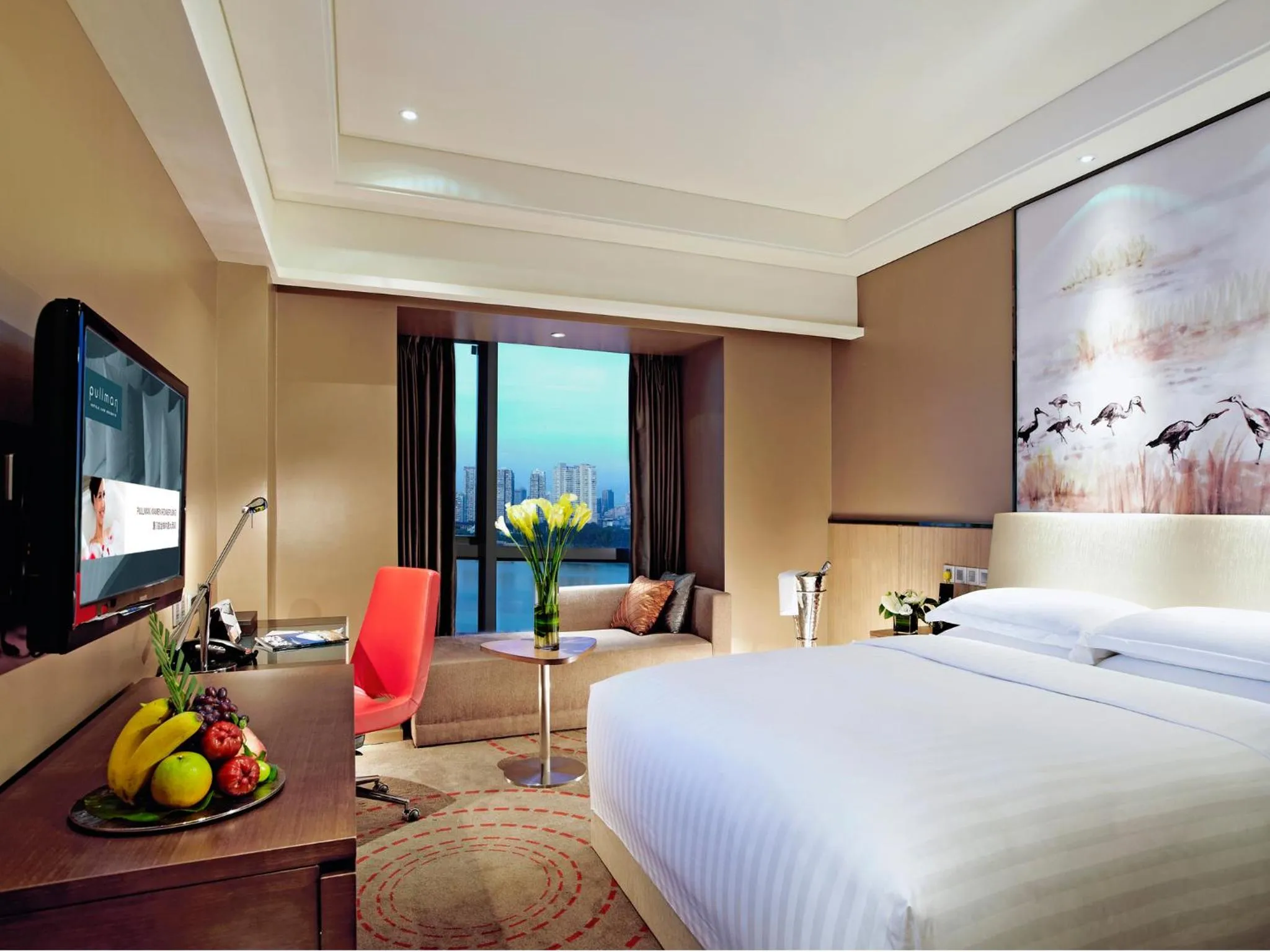 View (from property/room), Bed in Pullman Xiamen Powerlong