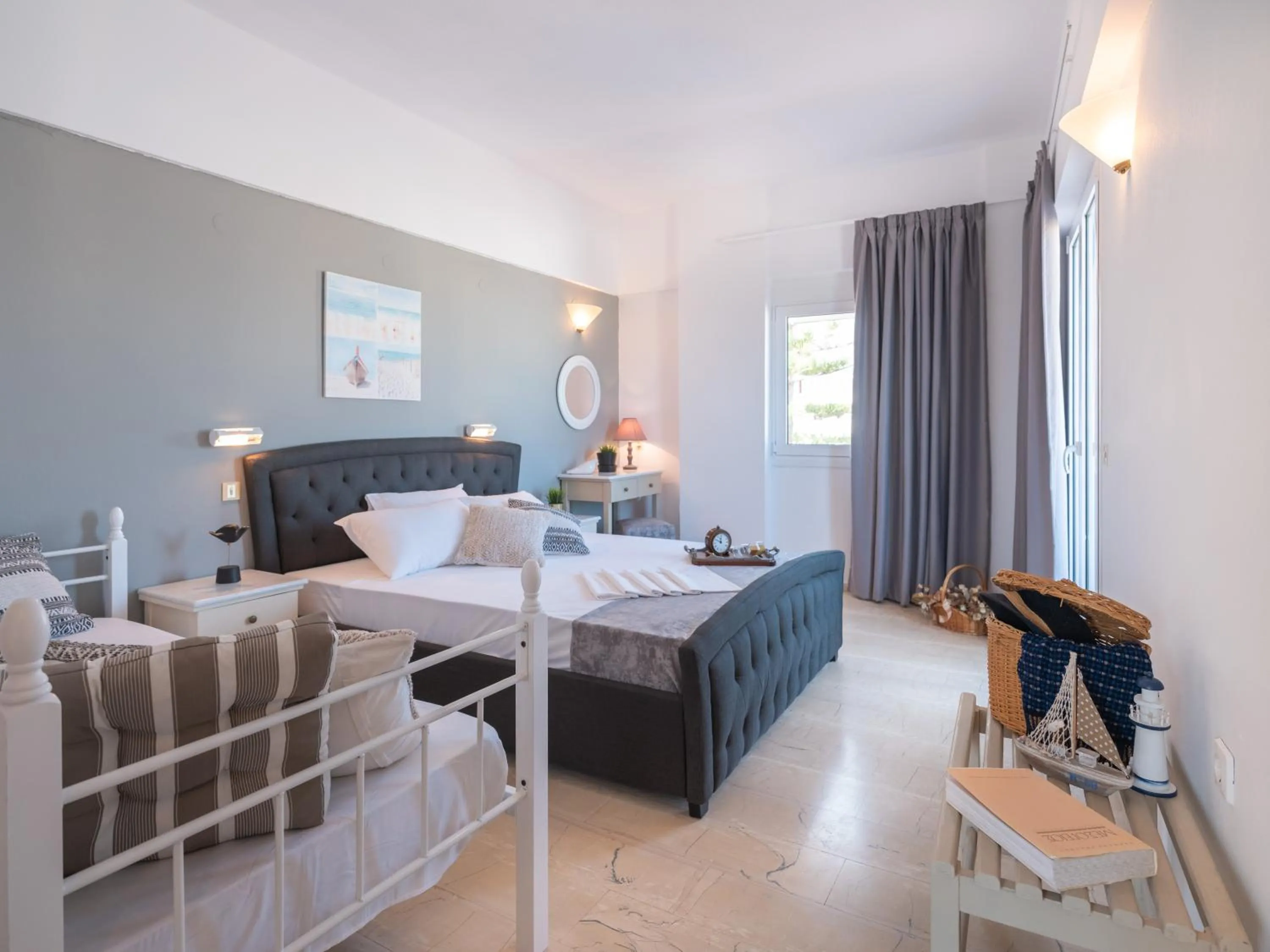 Bed in Pasiphae Hotel