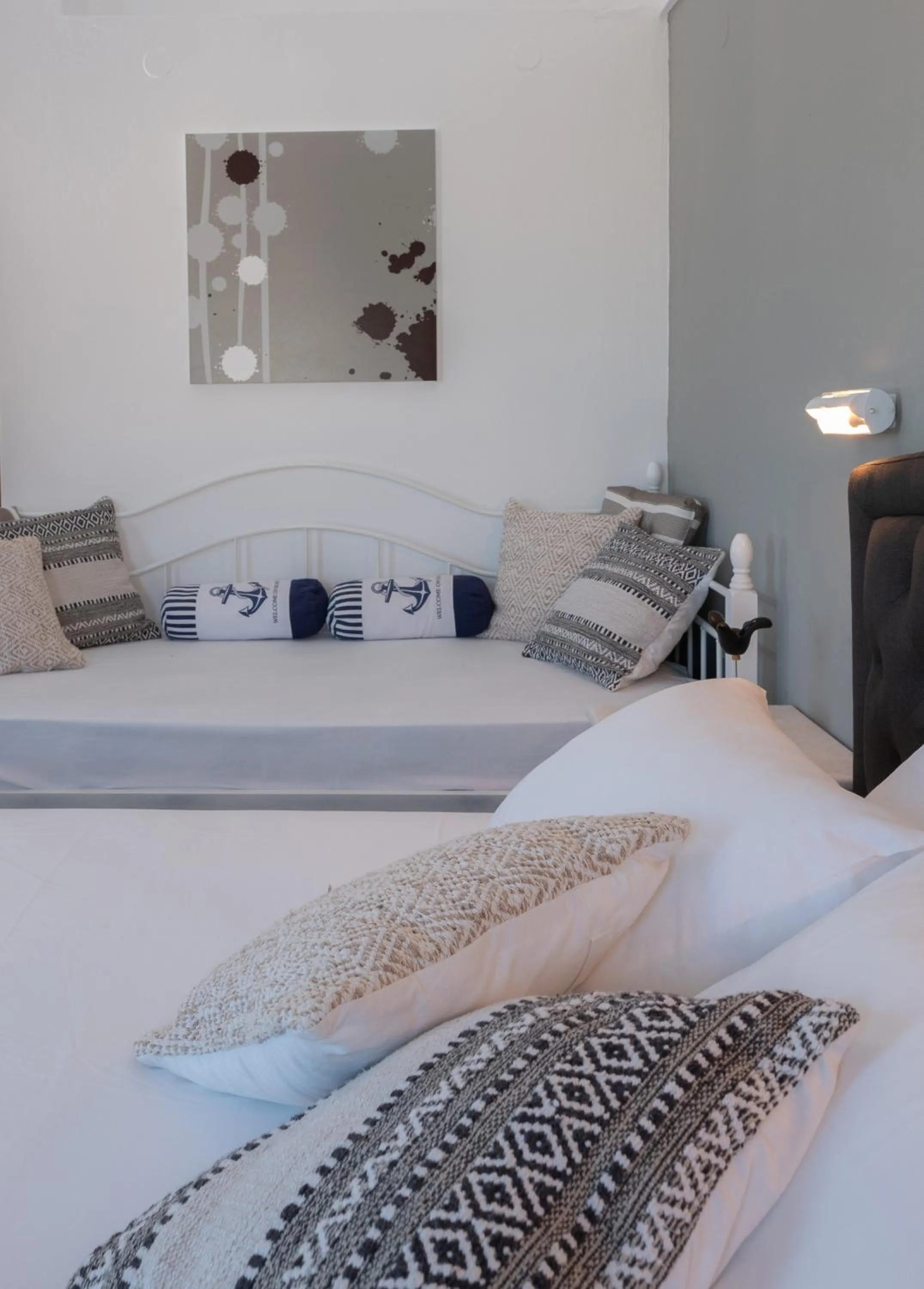 Bed in Pasiphae Hotel