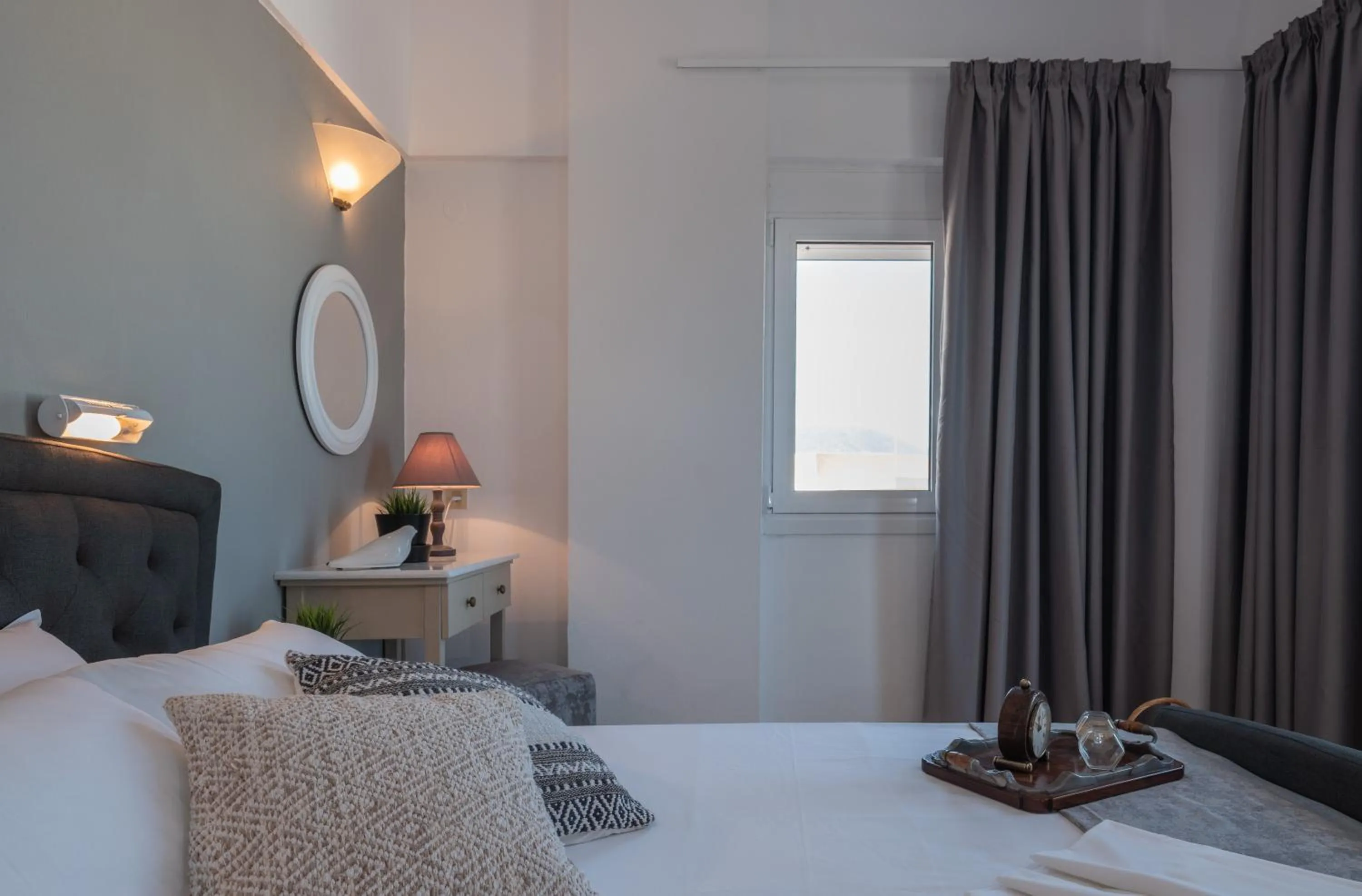 Bed in Pasiphae Hotel