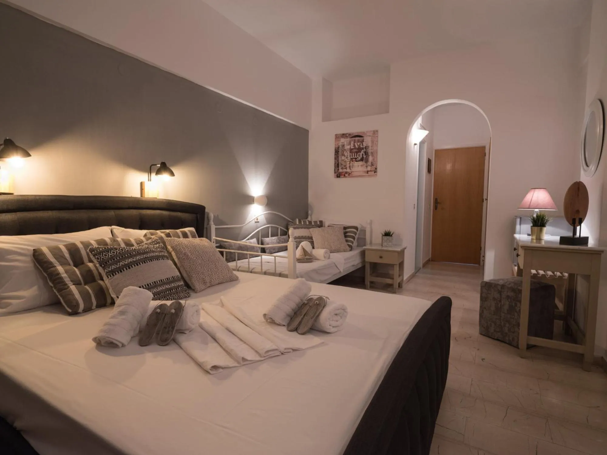 Bed in Pasiphae Hotel