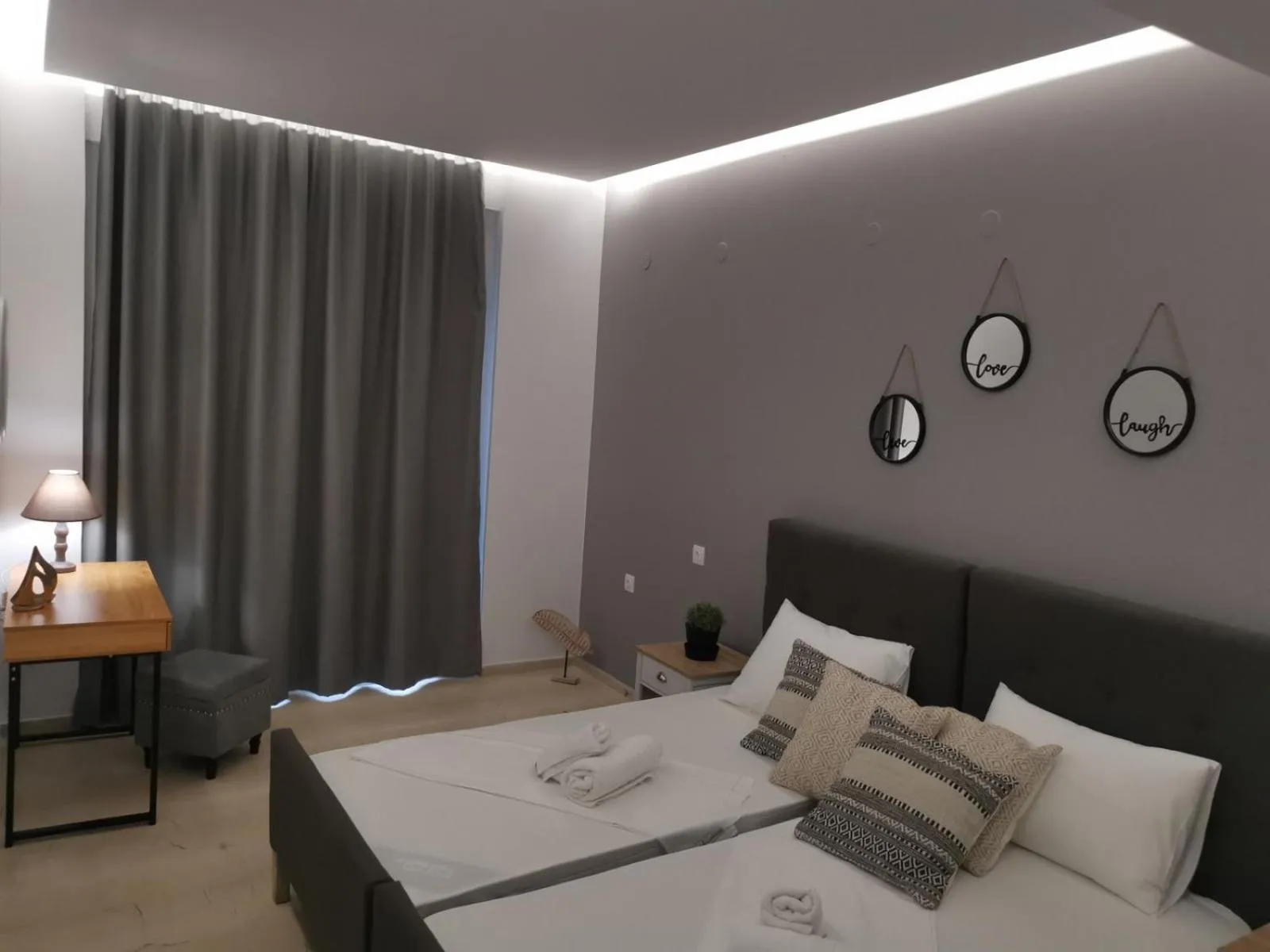 Bed in Pasiphae Hotel