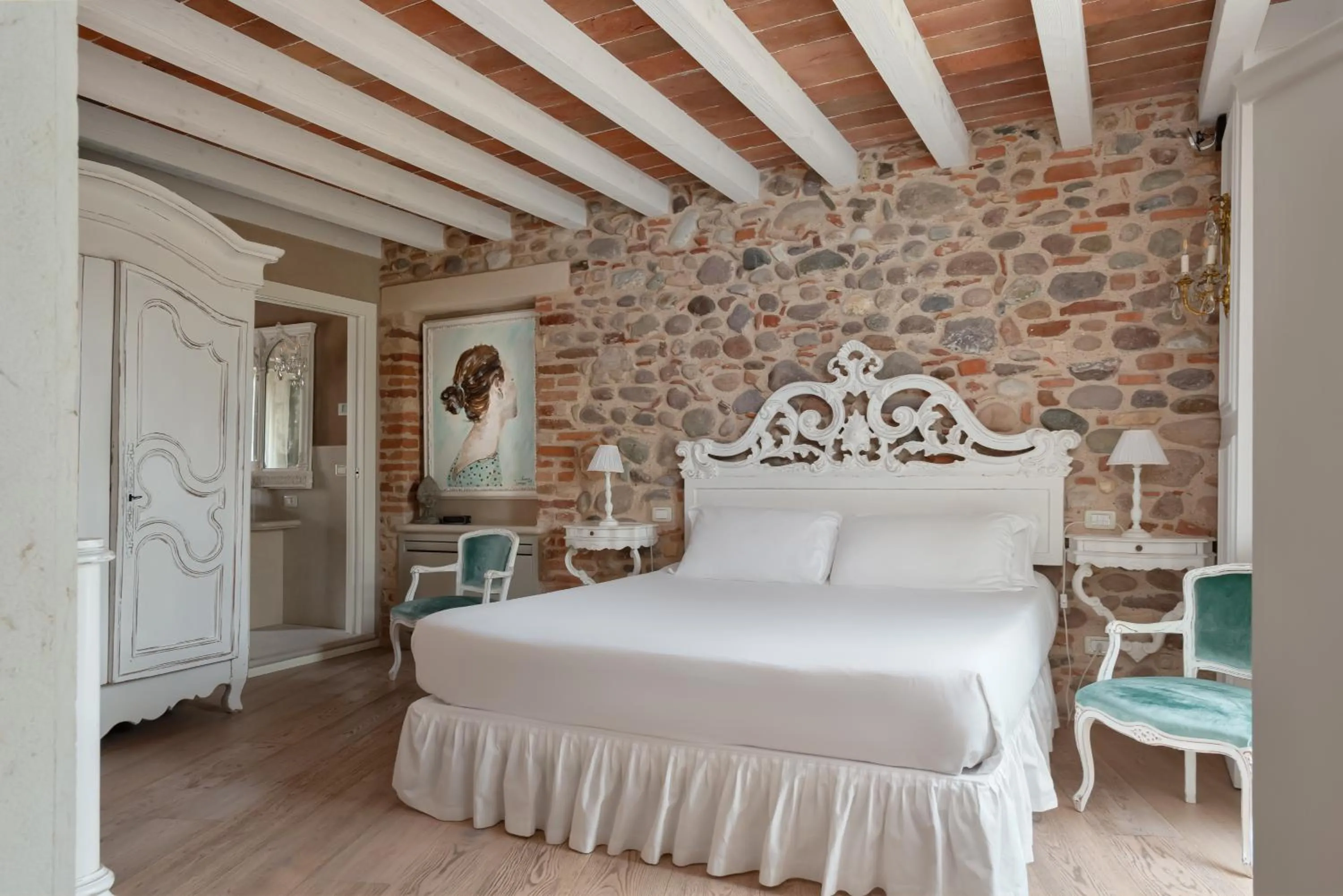 Bed in Regia Rosetta - Royal Rooms Borghetto