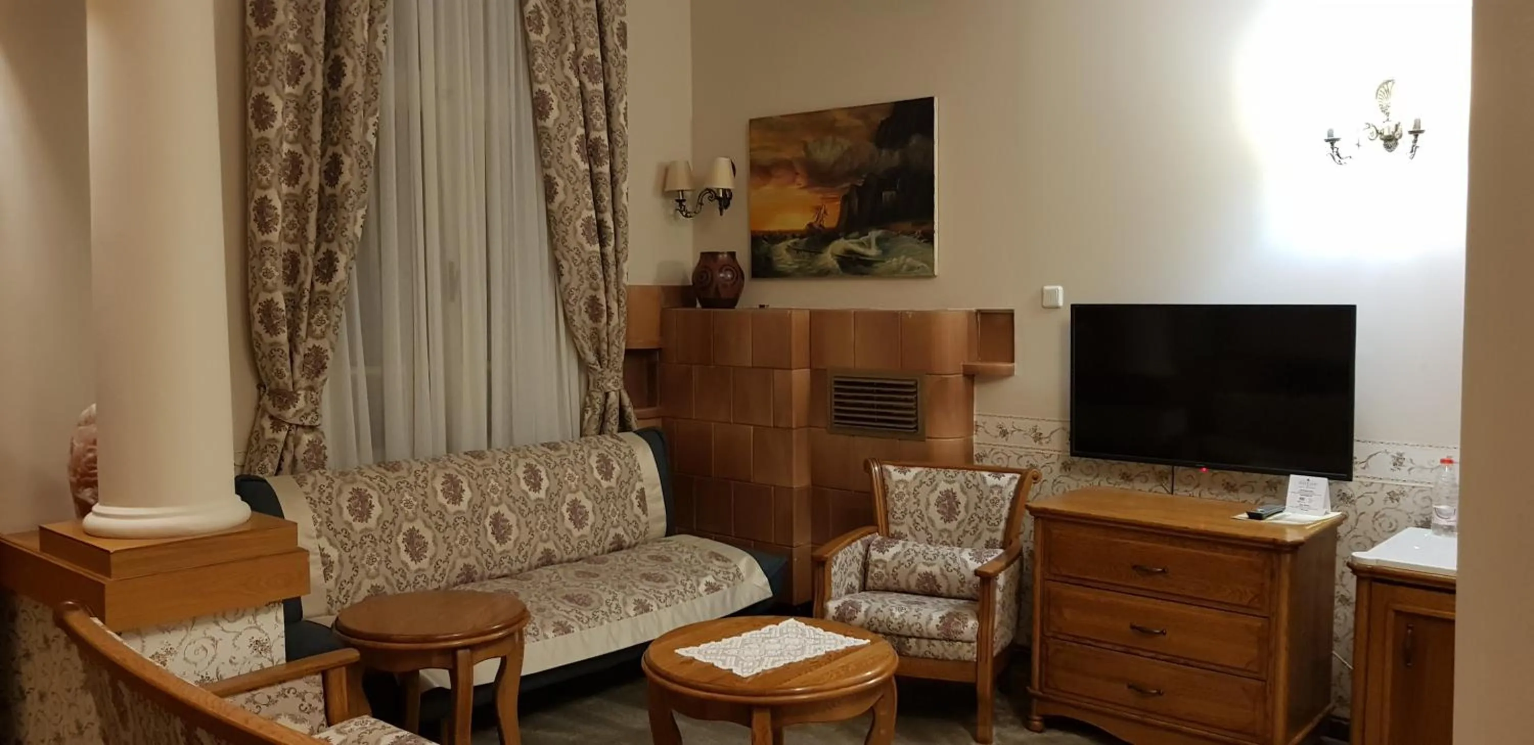 Seating area in Hotel Odeon