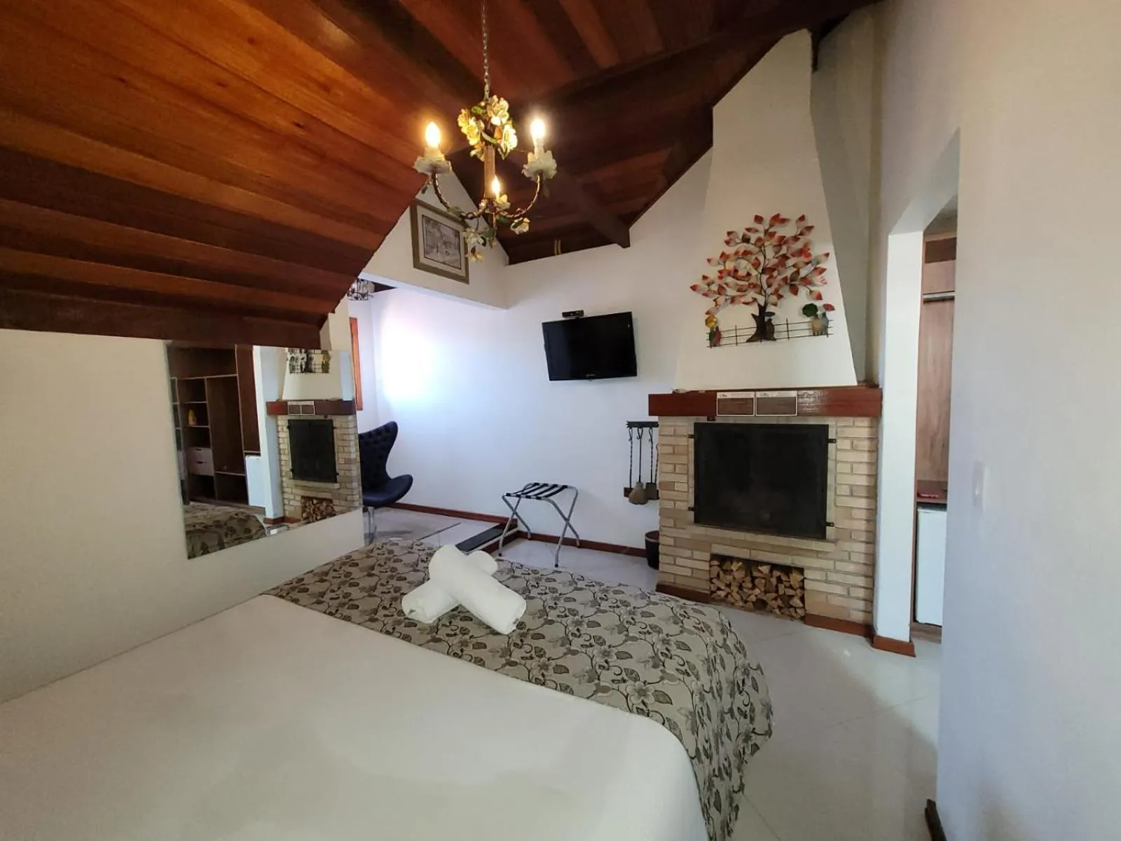 Bed in Pousada Suiça Mineira Centro