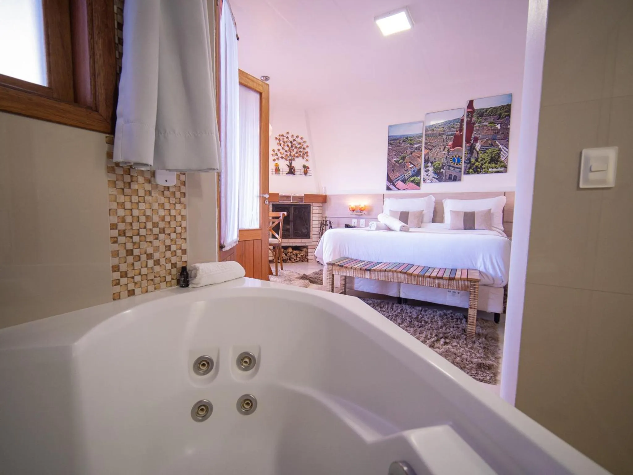 Bed in Pousada Suiça Mineira Centro