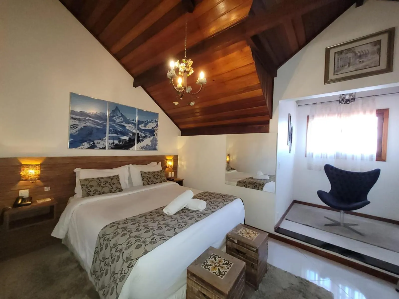 Bed in Pousada Suiça Mineira Centro