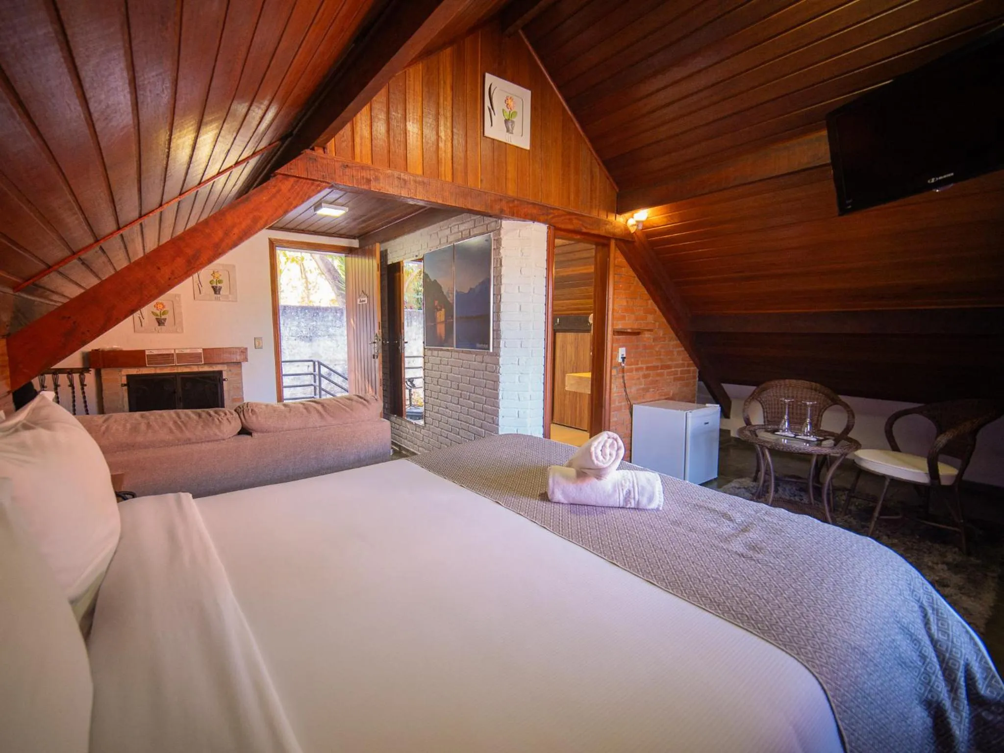 Bed in Pousada Suiça Mineira Centro