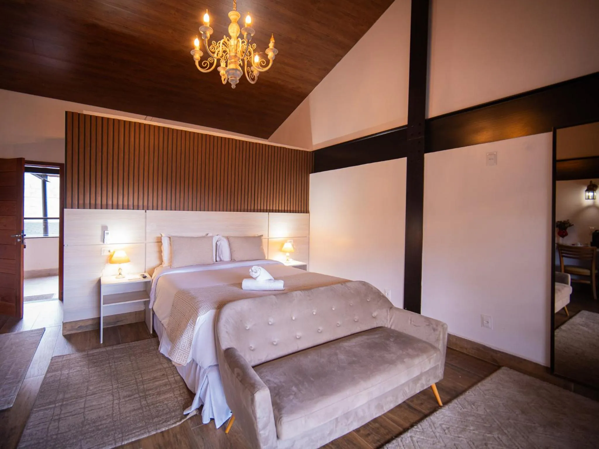 Bed in Pousada Suiça Mineira Centro