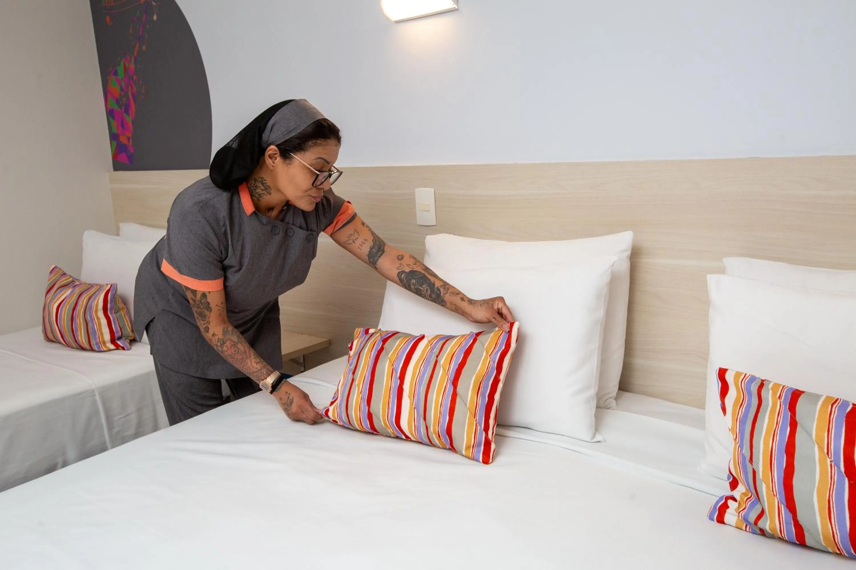 Area and facilities, Bed in Transamerica Fit Villa Lobos