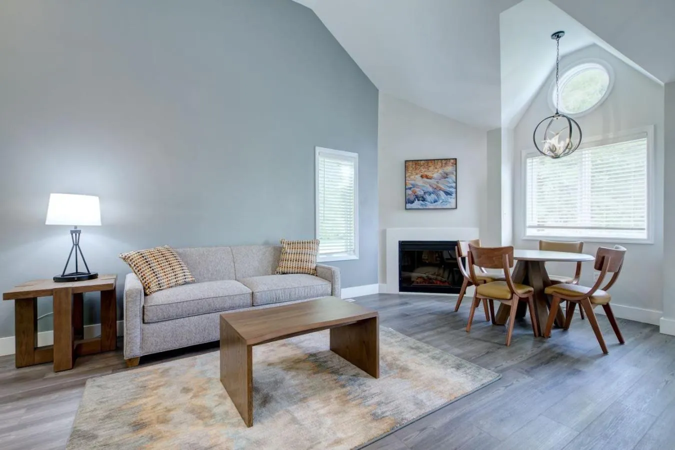 Living room in Pocono Mountain Villas by Exploria Resorts